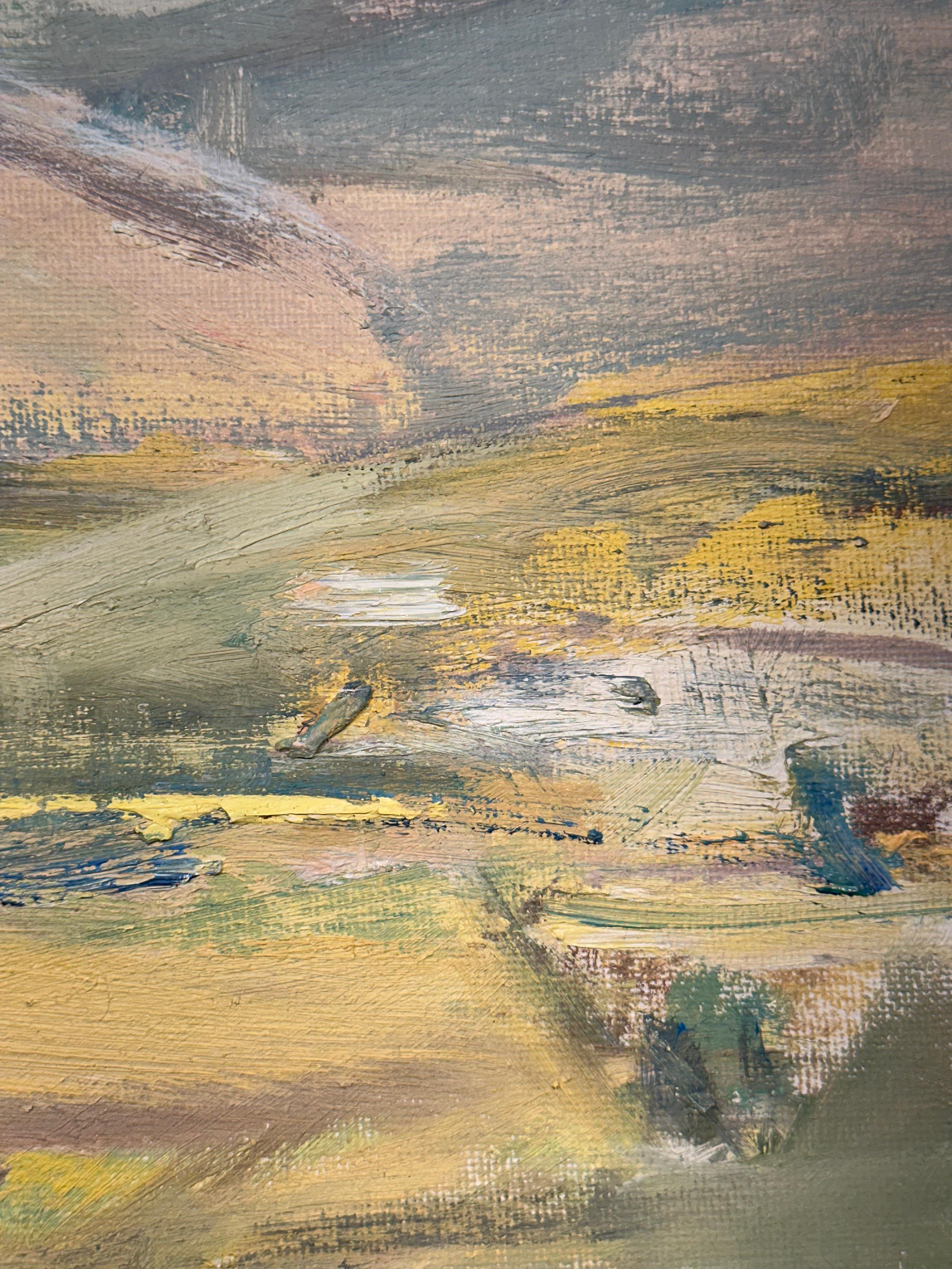 “Where Infinite Fields Are Seen 2” Oil on Canvas Contemporary Abstract Landscape For Sale 4