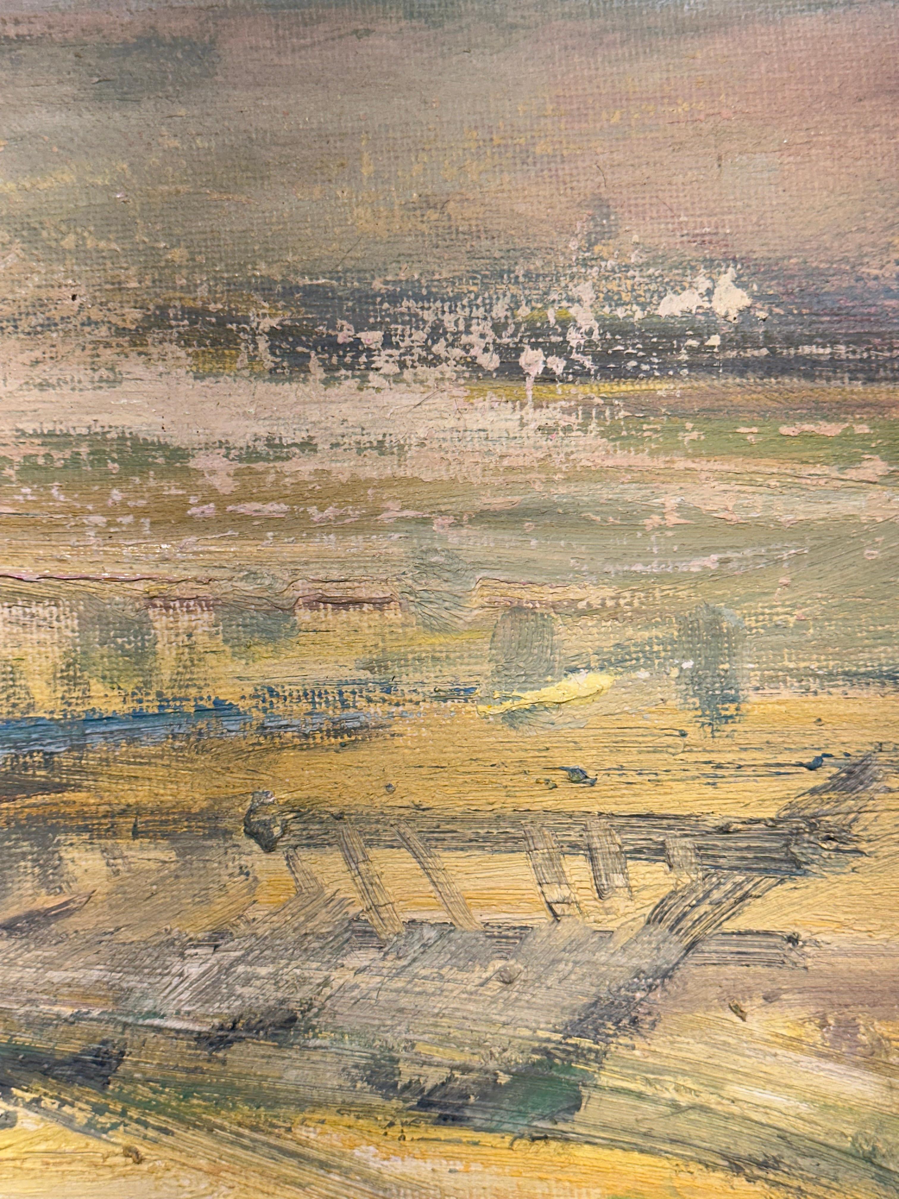 “Where Infinite Fields Are Seen 2” Oil on Canvas Contemporary Abstract Landscape For Sale 5