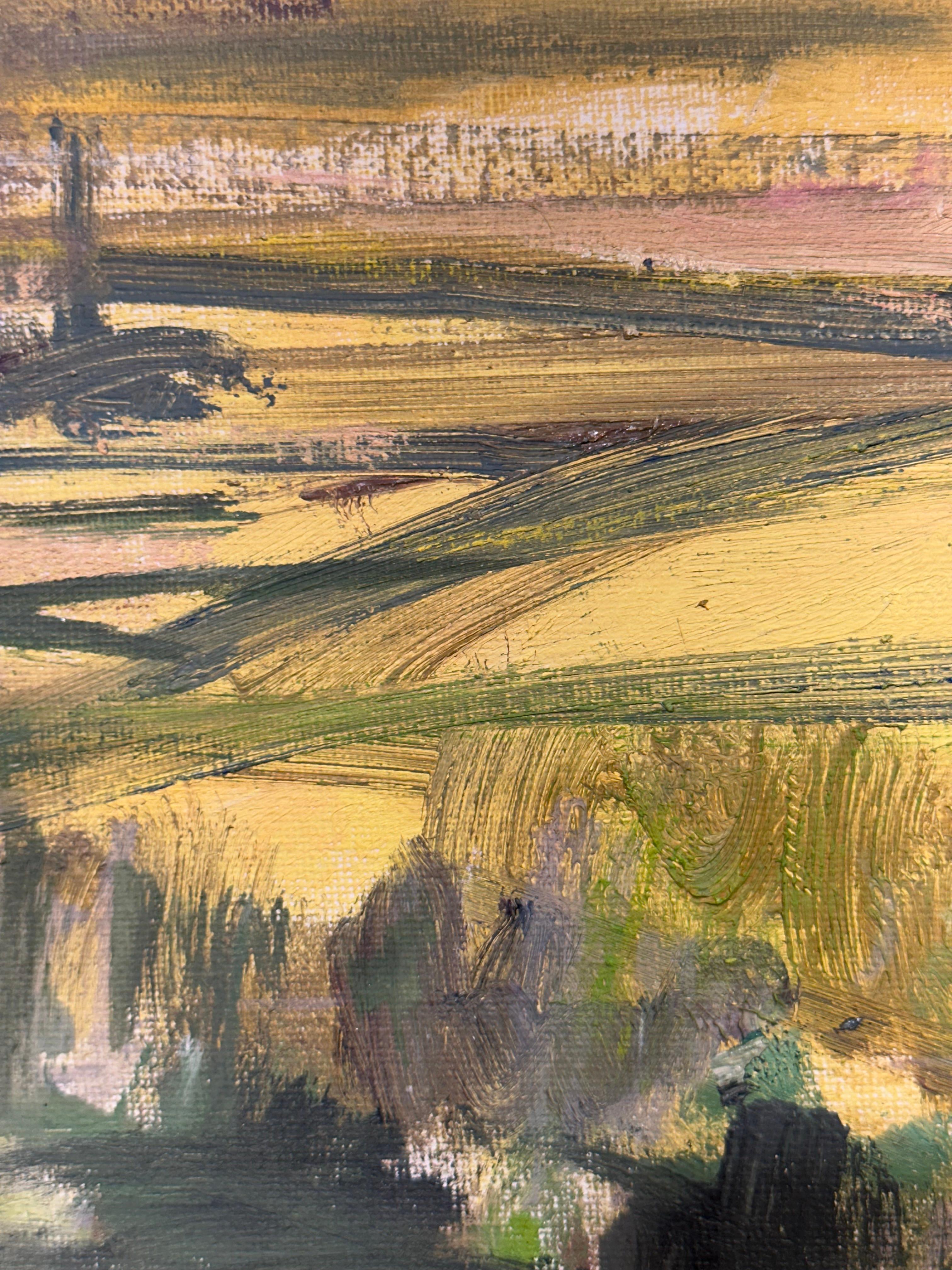 “Where Infinite Fields Are Seen I” Oil on Canvas Contemporary Abstract Landscape For Sale 1