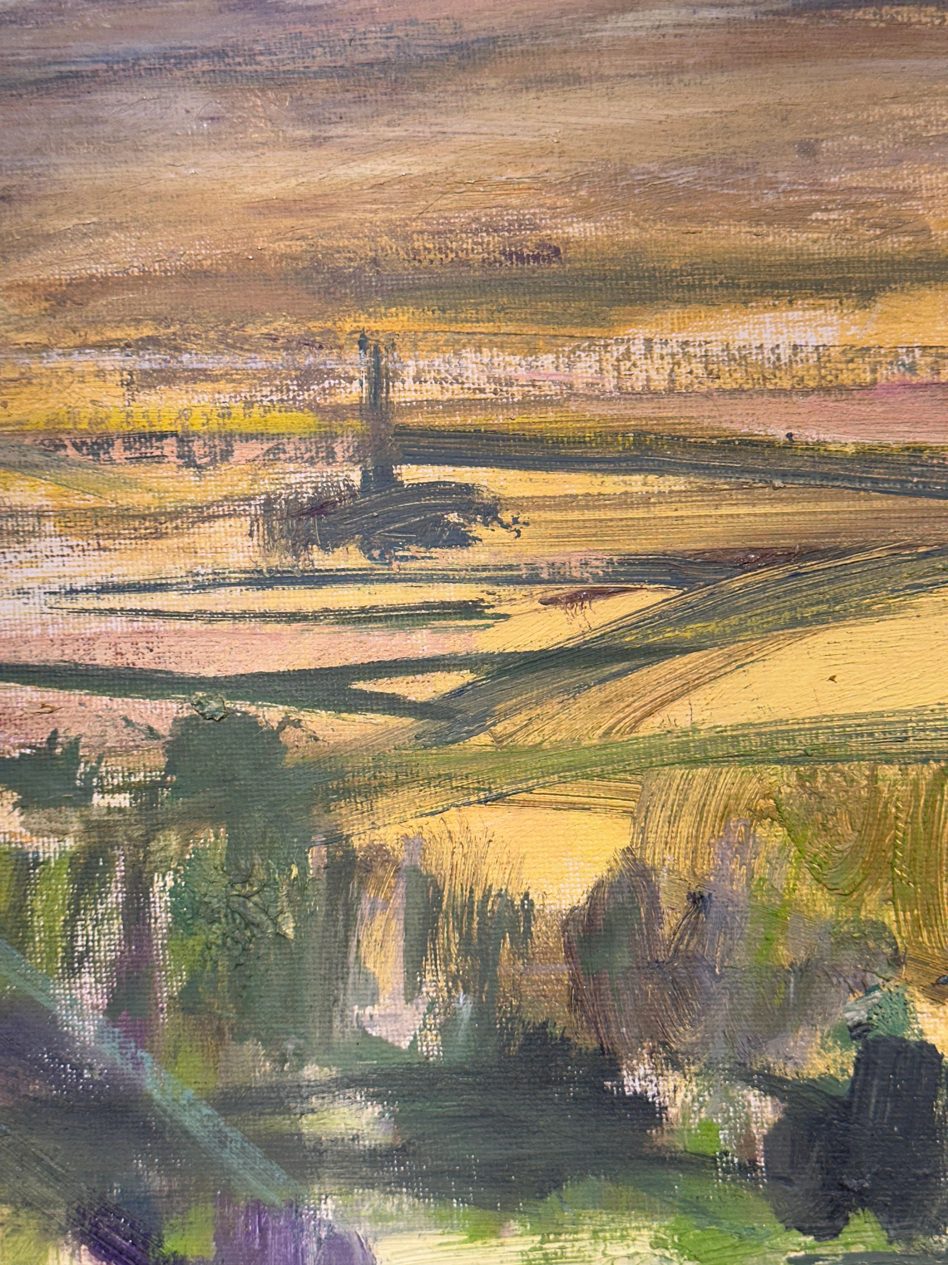 “Where Infinite Fields Are Seen I” Oil on Canvas Contemporary Abstract Landscape For Sale 2