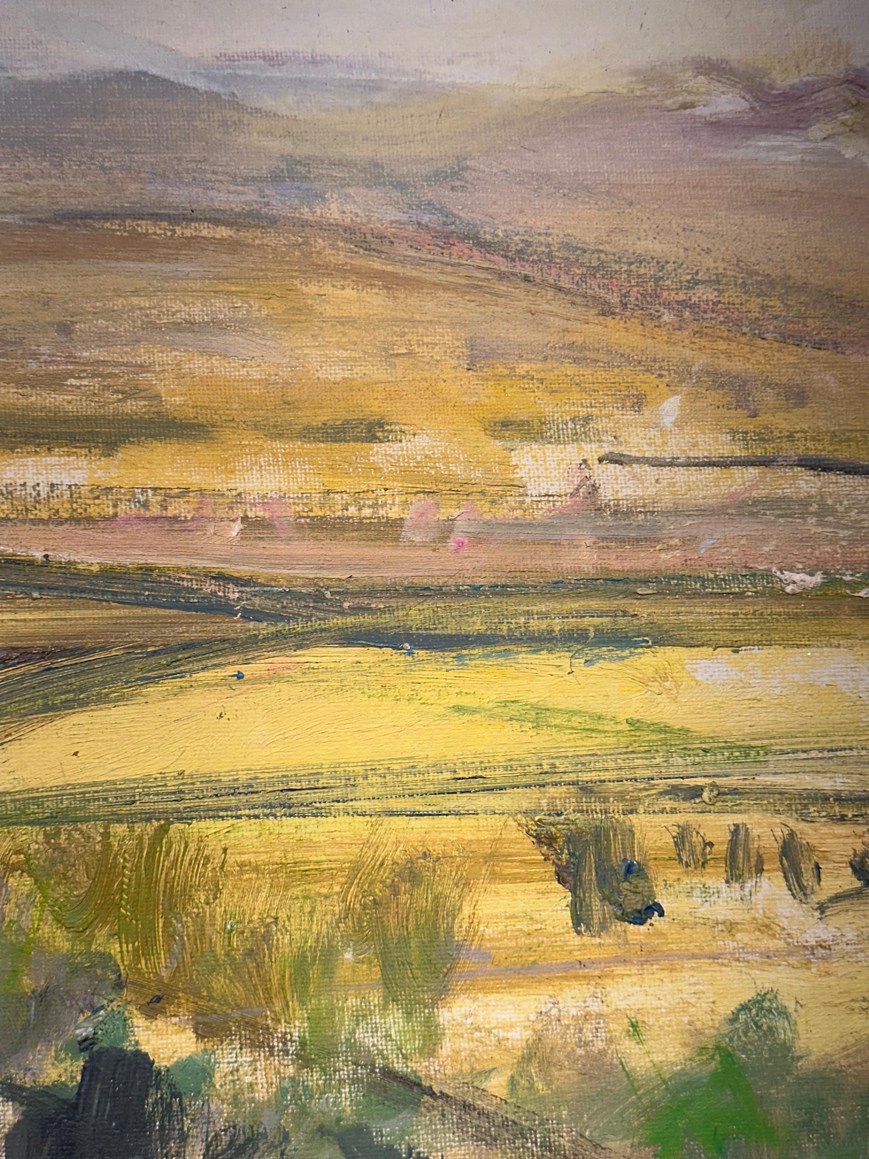 “Where Infinite Fields Are Seen I” Oil on Canvas Contemporary Abstract Landscape For Sale 3