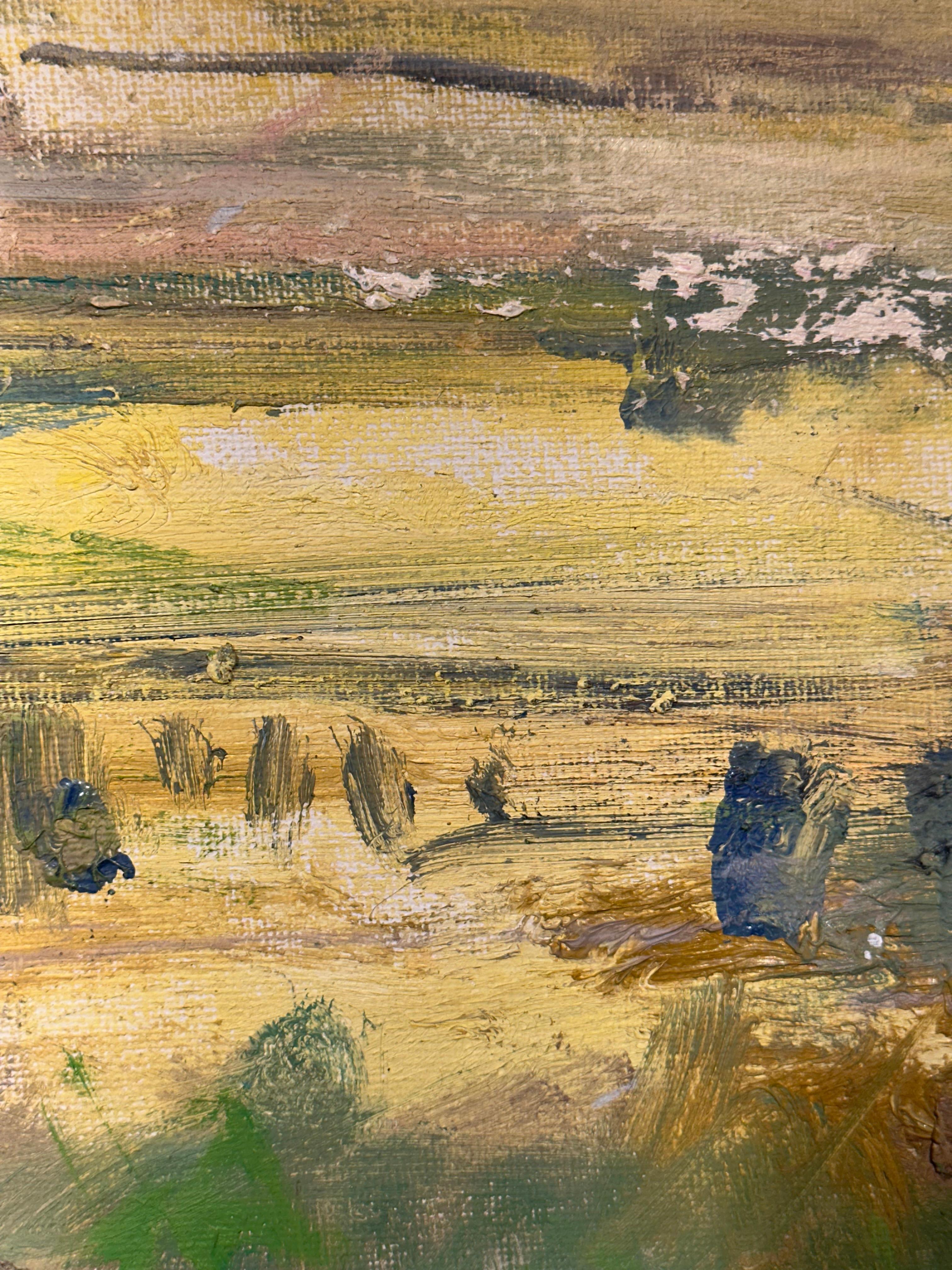 “Where Infinite Fields Are Seen I” Oil on Canvas Contemporary Abstract Landscape For Sale 4