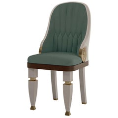 Gloria Sage Green and White Chair