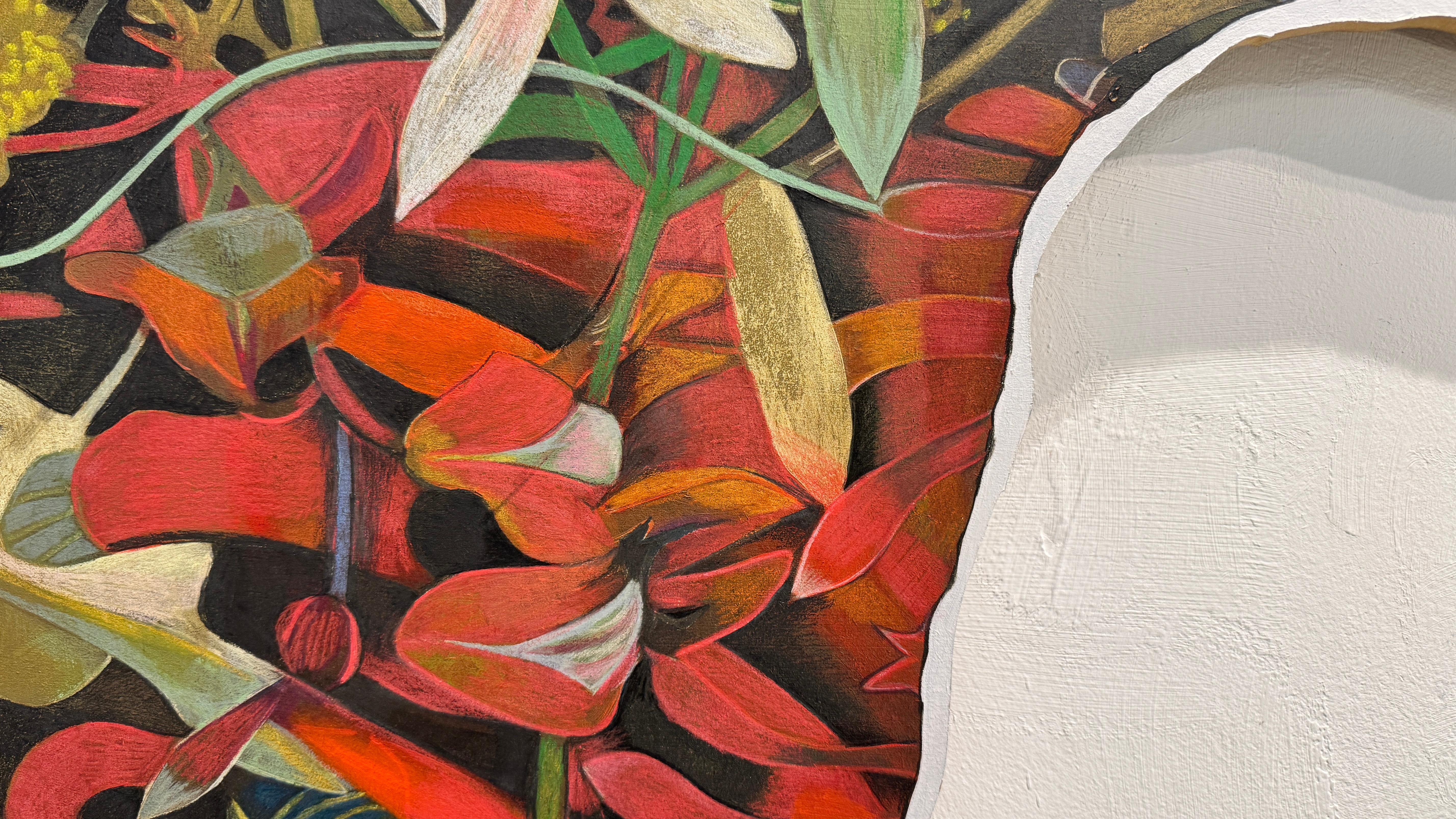 Déchiré 03 - Brown Abstract Painting by Gloria Segura