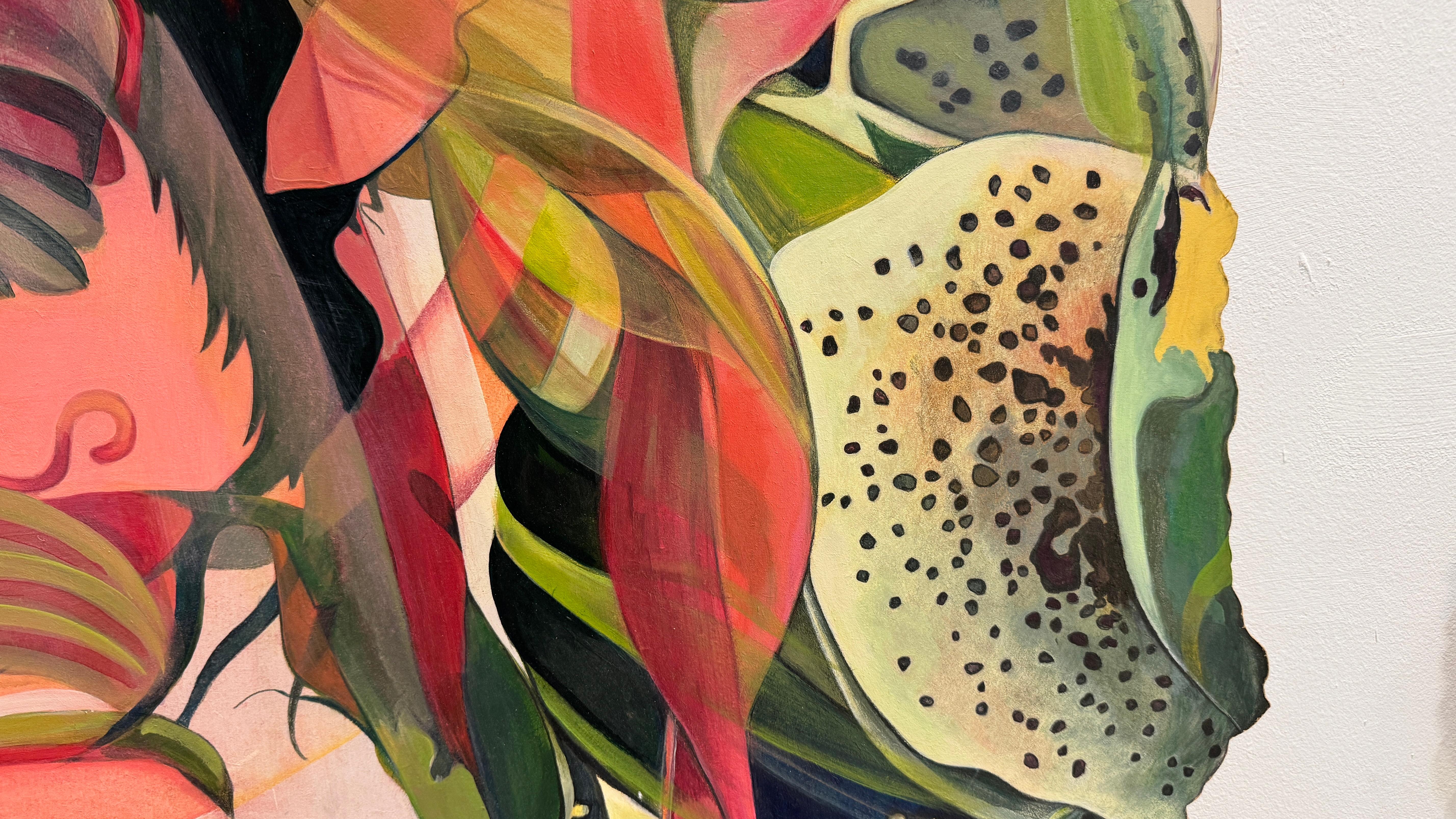 Déchiré - Brown Abstract Painting by Gloria Segura