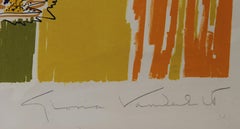 Indian Summer, Signed Abstract Screenprint by Gloria Vanderbilt