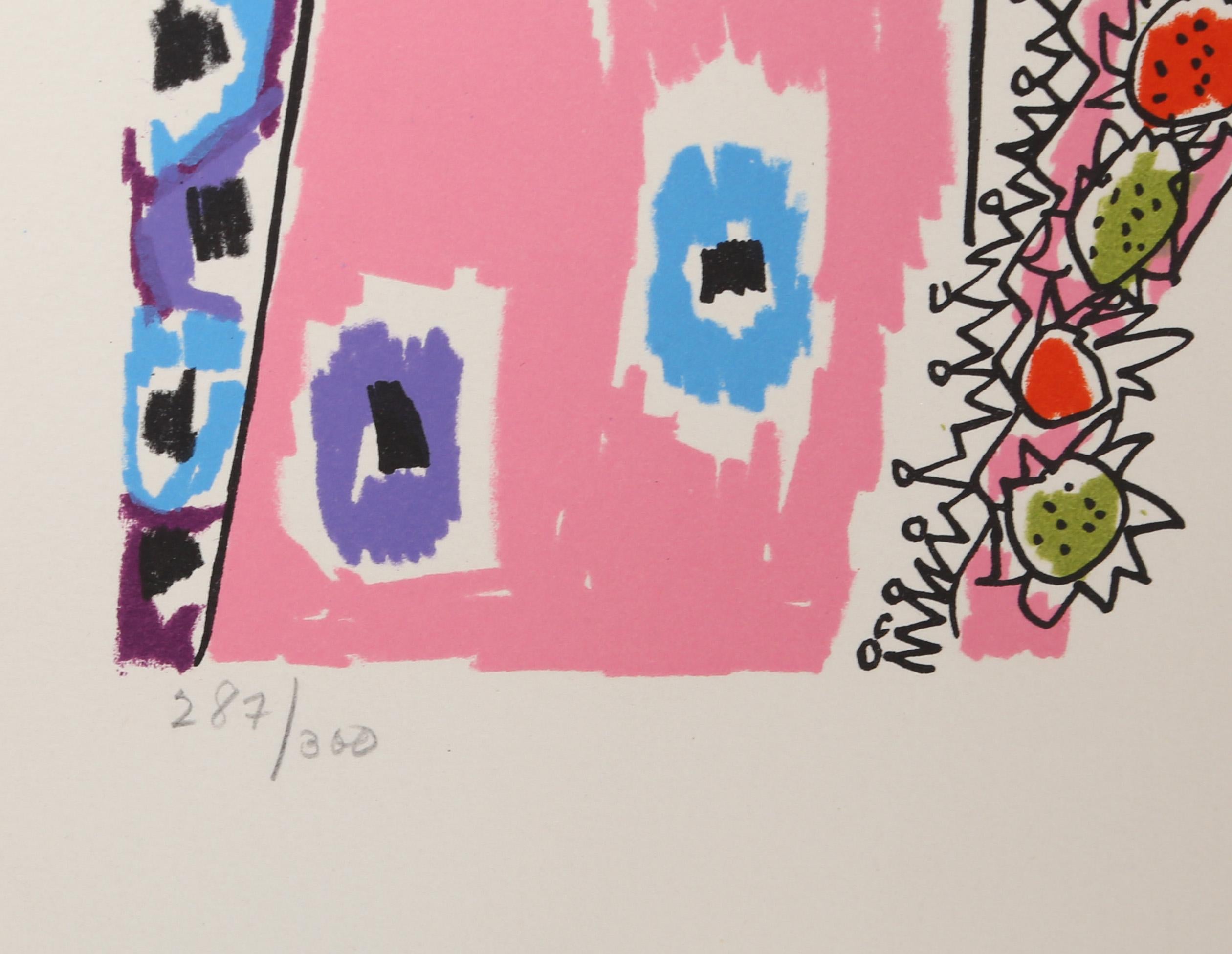 Seated Woman, Signed Silkscreen by Gloria Vanderbilt 2