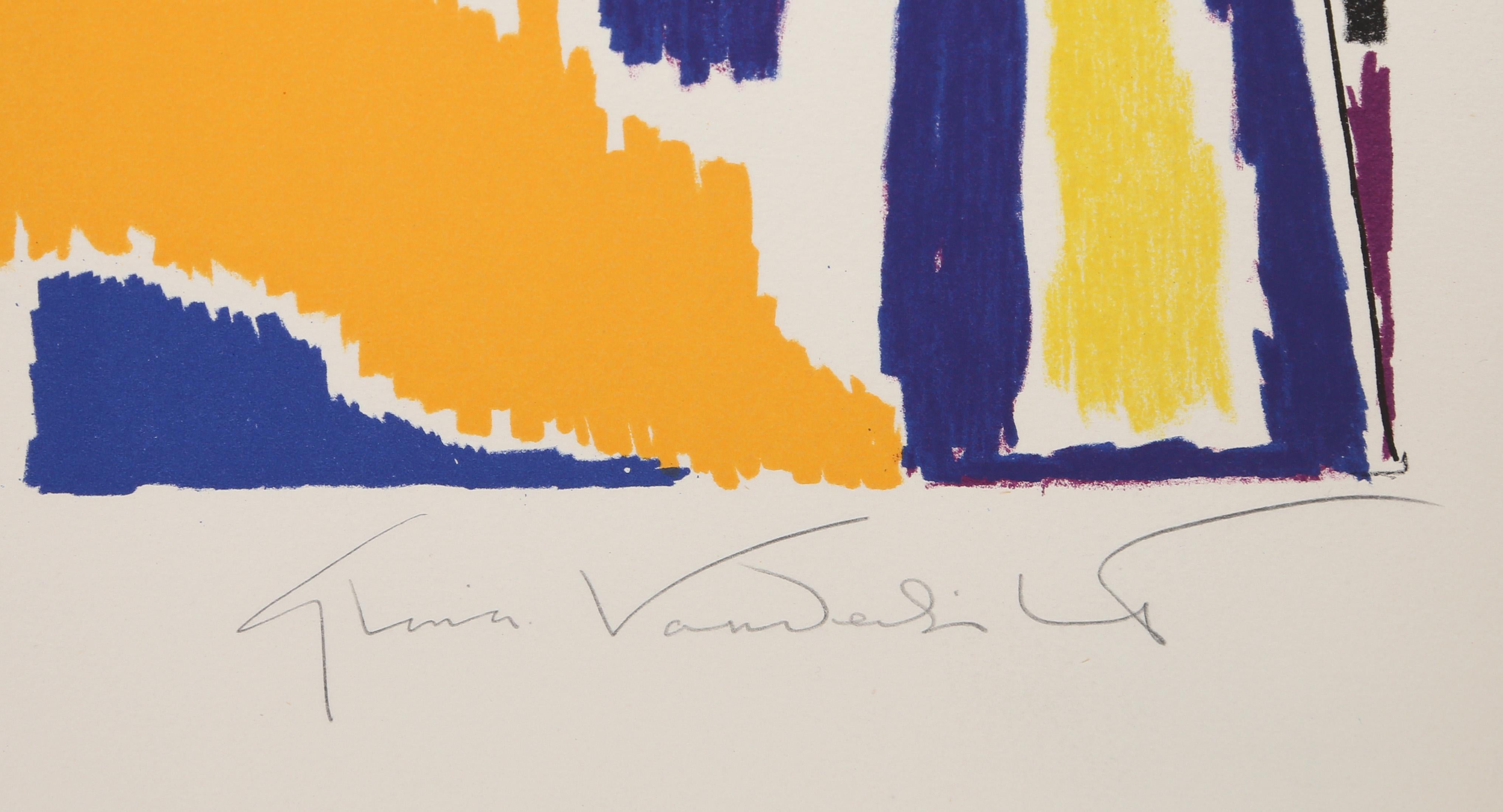 Seated Woman, Signed Silkscreen by Gloria Vanderbilt 3