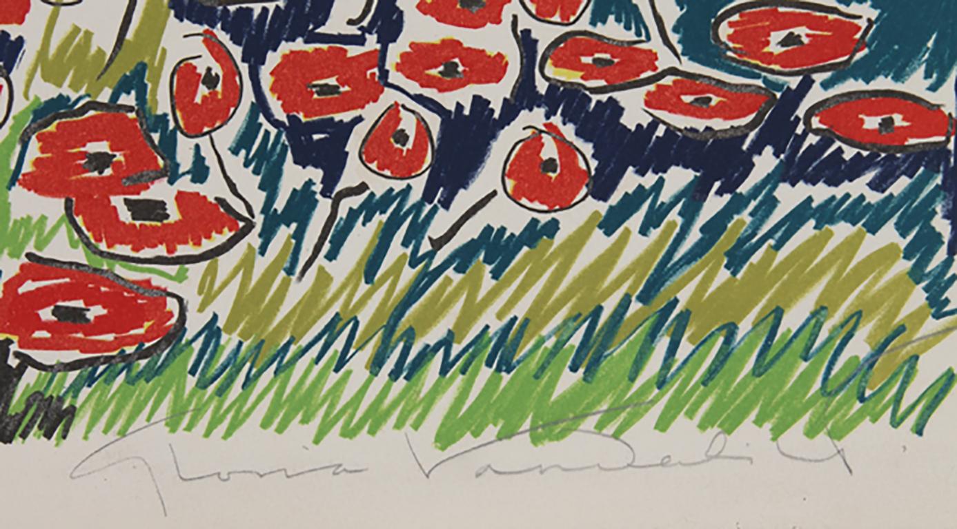 Springtime, signierter Seidenkrepp von Gloria Vanderbilt 2