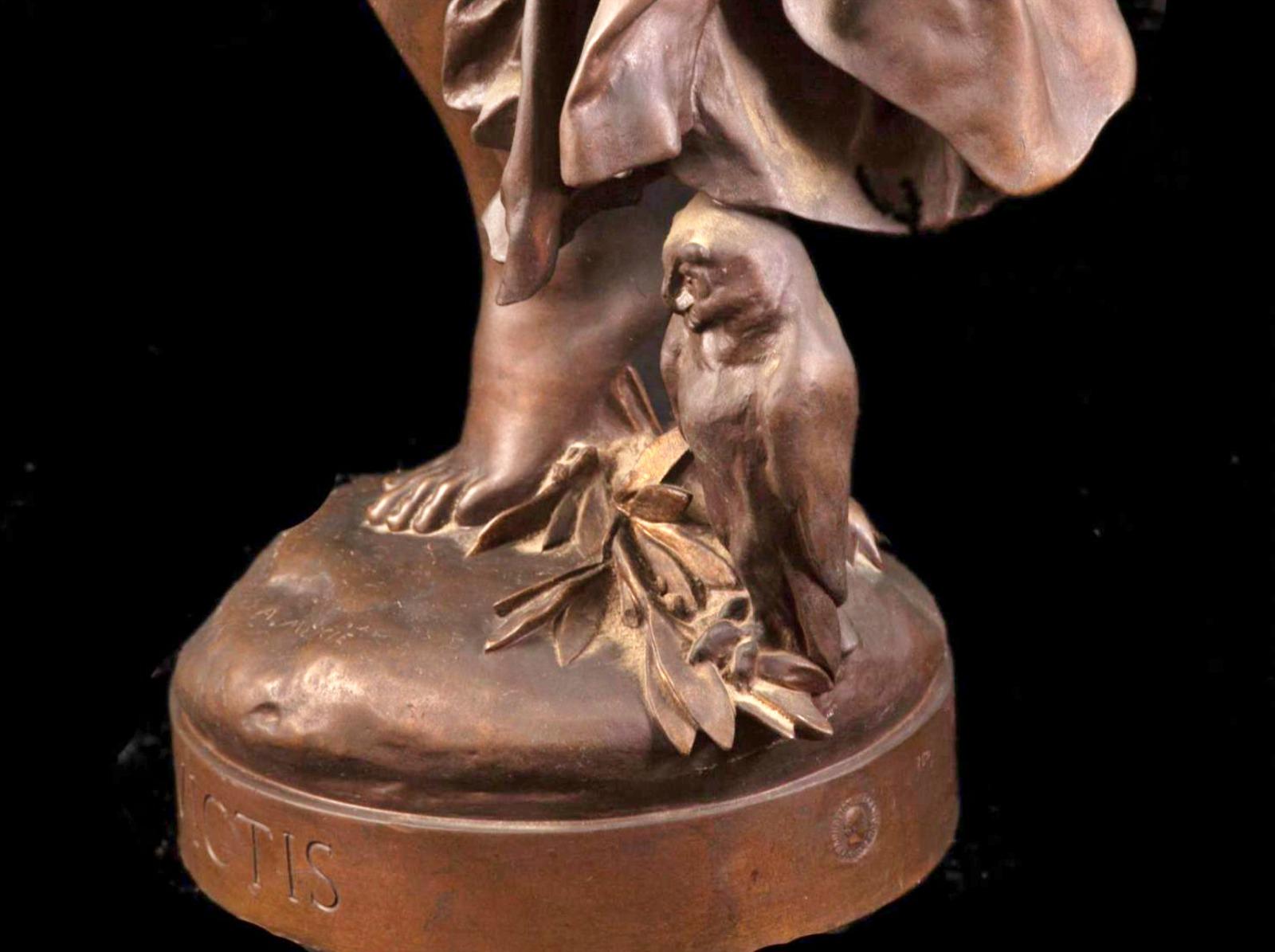 ‘Gloria Victis’, A Patinated Bronze Figural Group by Mercié, Cast by Barbedienne 3