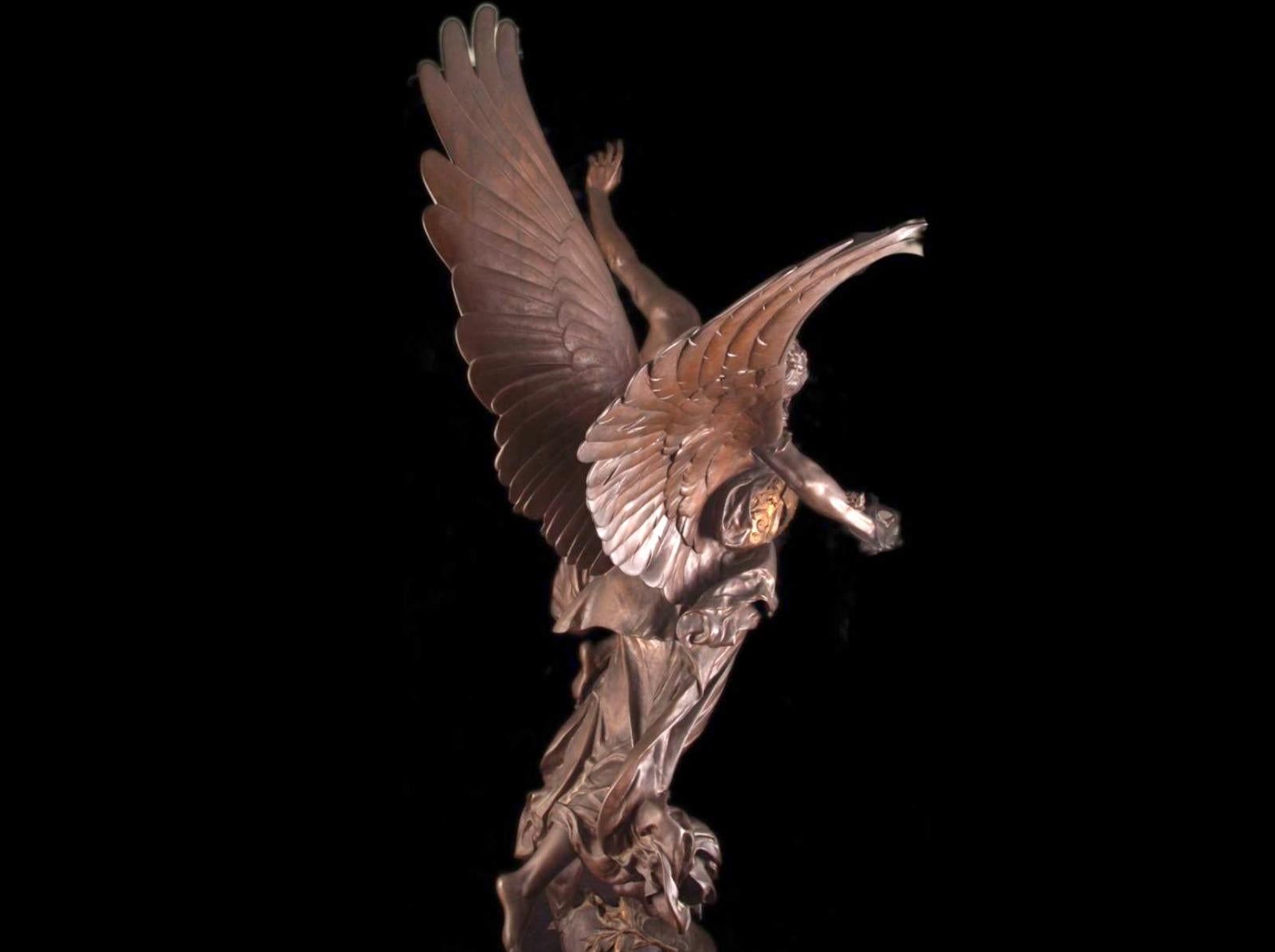 ‘Gloria Victis’, A Patinated Bronze Figural Group by Mercié, Cast by Barbedienne 5