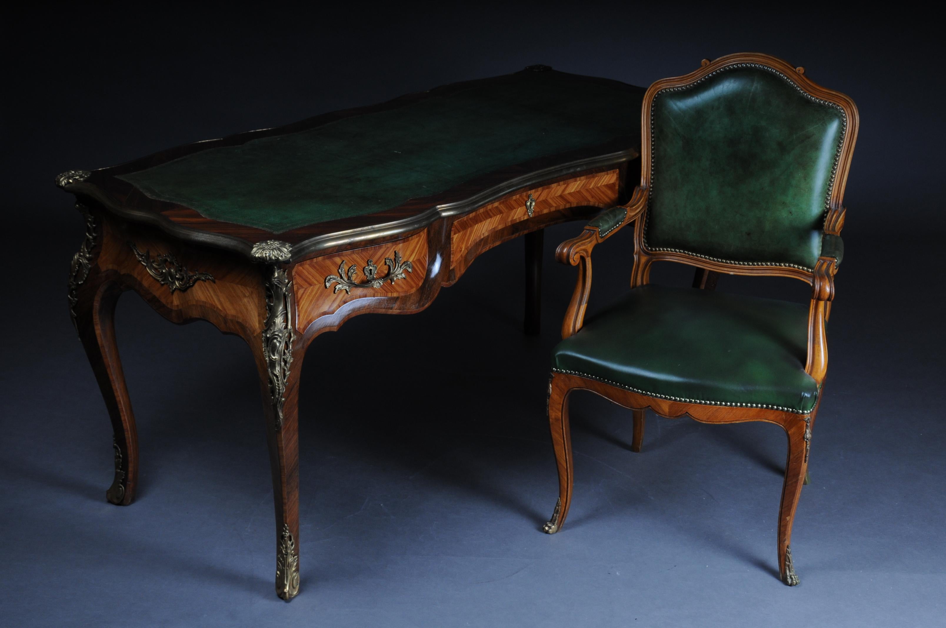 Glorious Bureau Plat or Desk in Louis XV For Sale 11