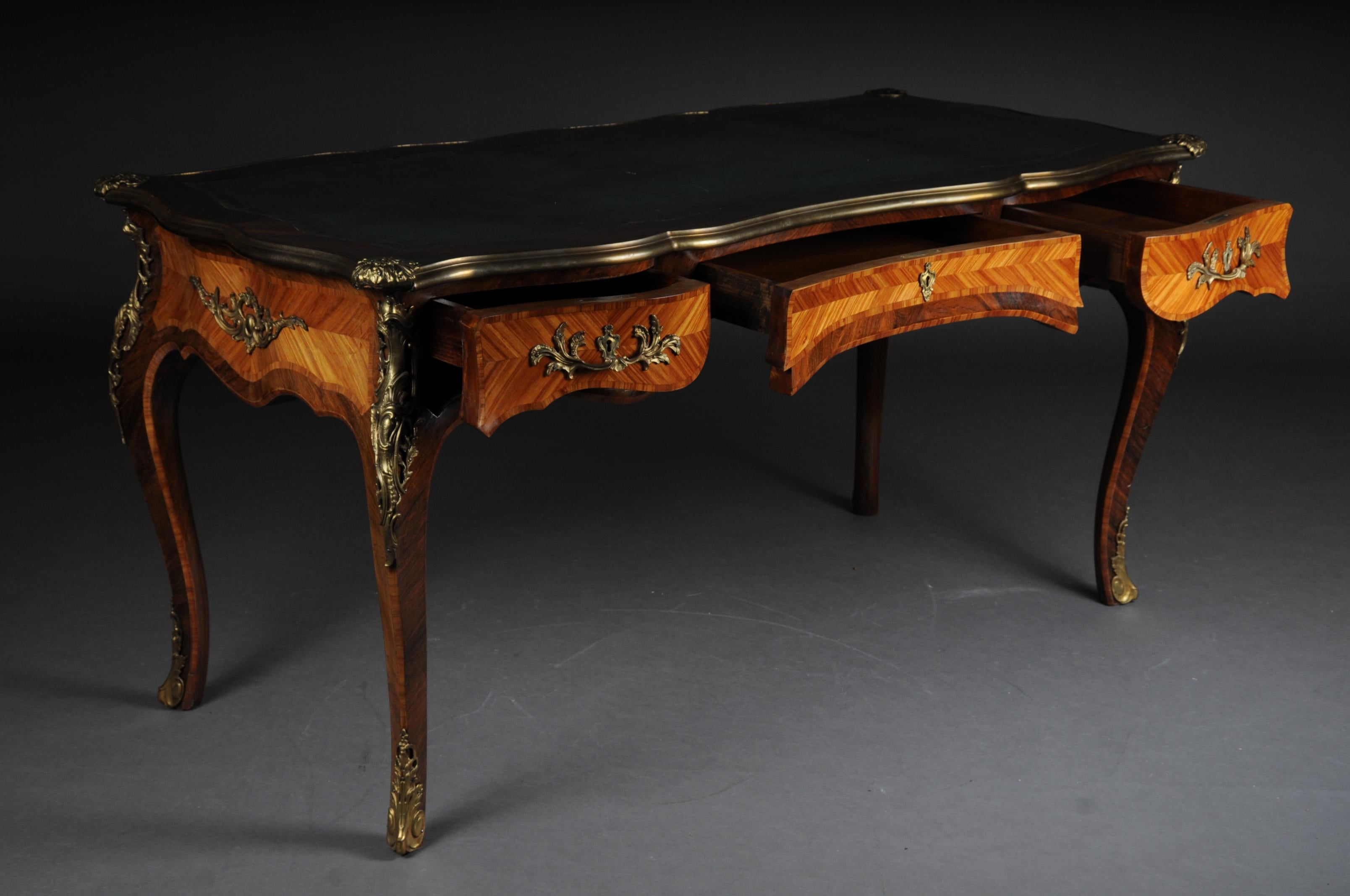 Bronze Glorious Bureau Plat or Desk in Louis XV