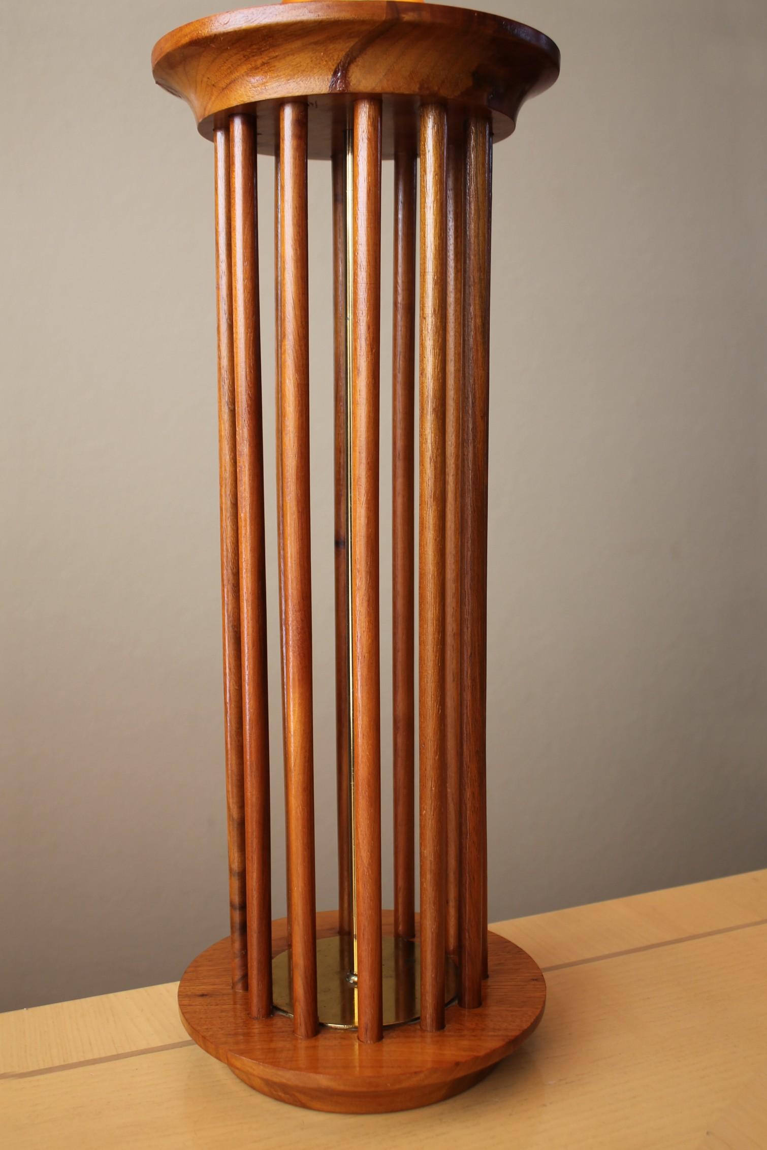 American Glorious MId Century Danish Modern Modeline Teak Table Lamp 1950s Art Sculpture For Sale