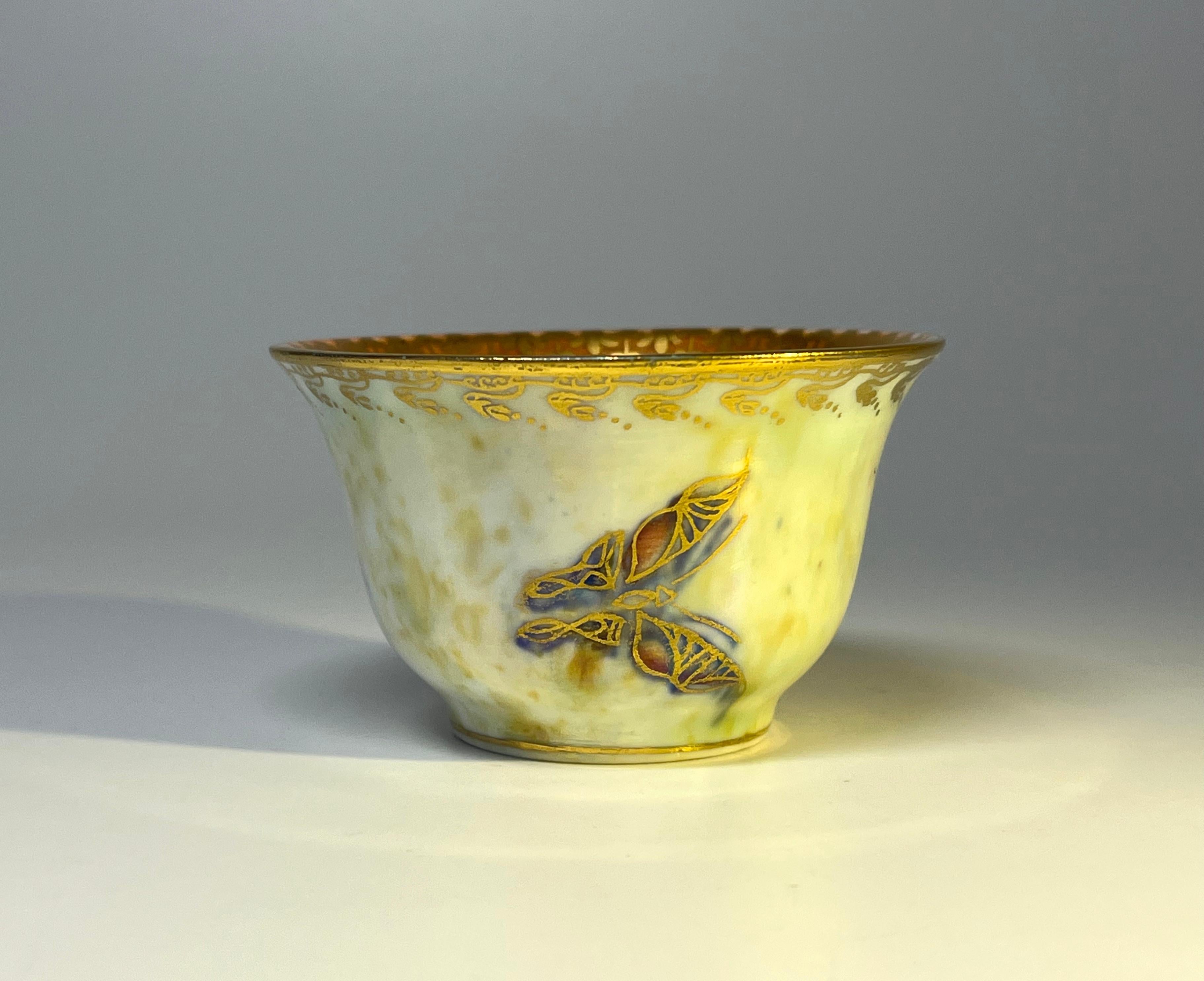 Art Deco Glorious Miniature Wedgwood Ordinary Lustre Butterfly Bowl, Daisy Makeig-Jones