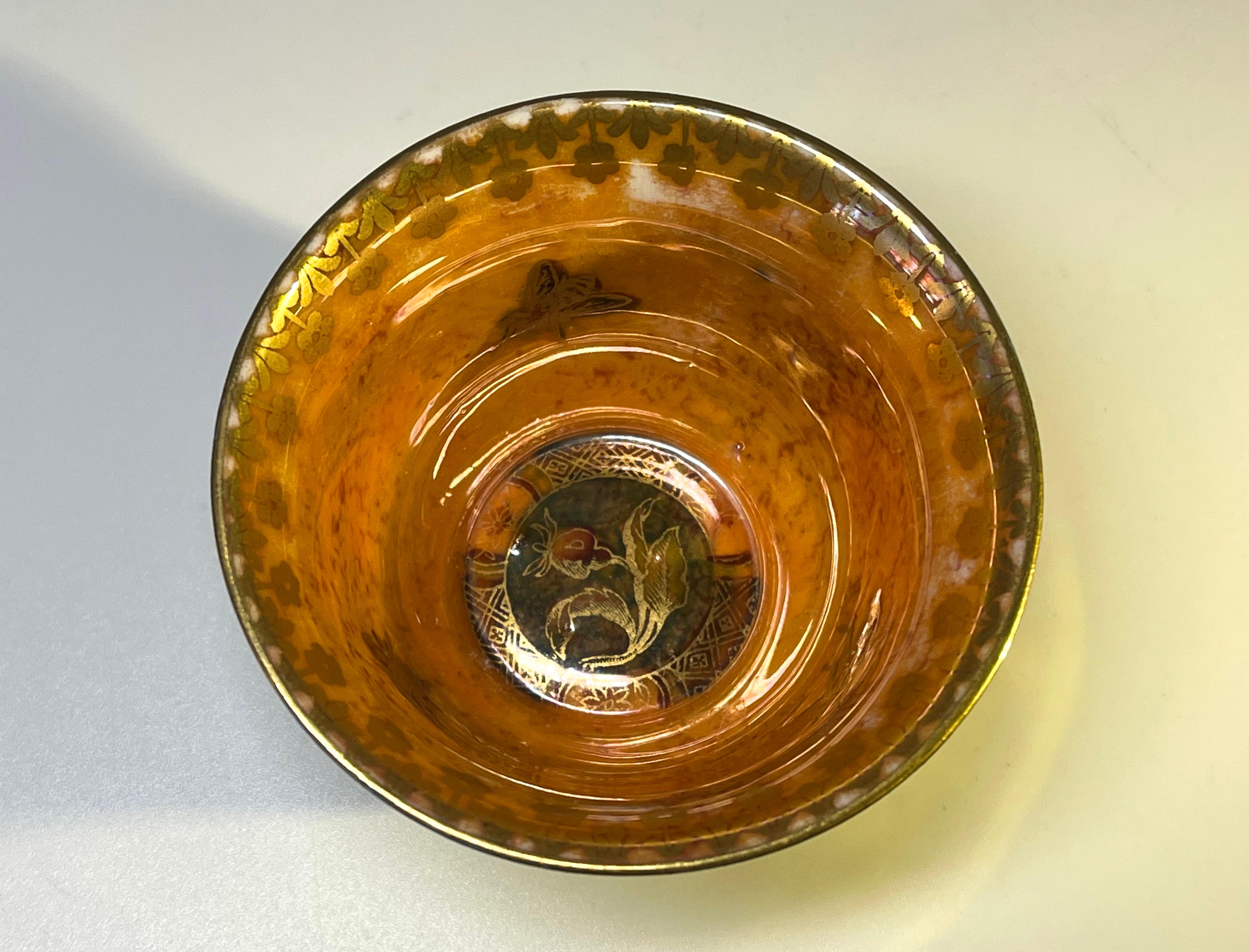 Glazed Glorious Miniature Wedgwood Ordinary Lustre Butterfly Bowl, Daisy Makeig-Jones