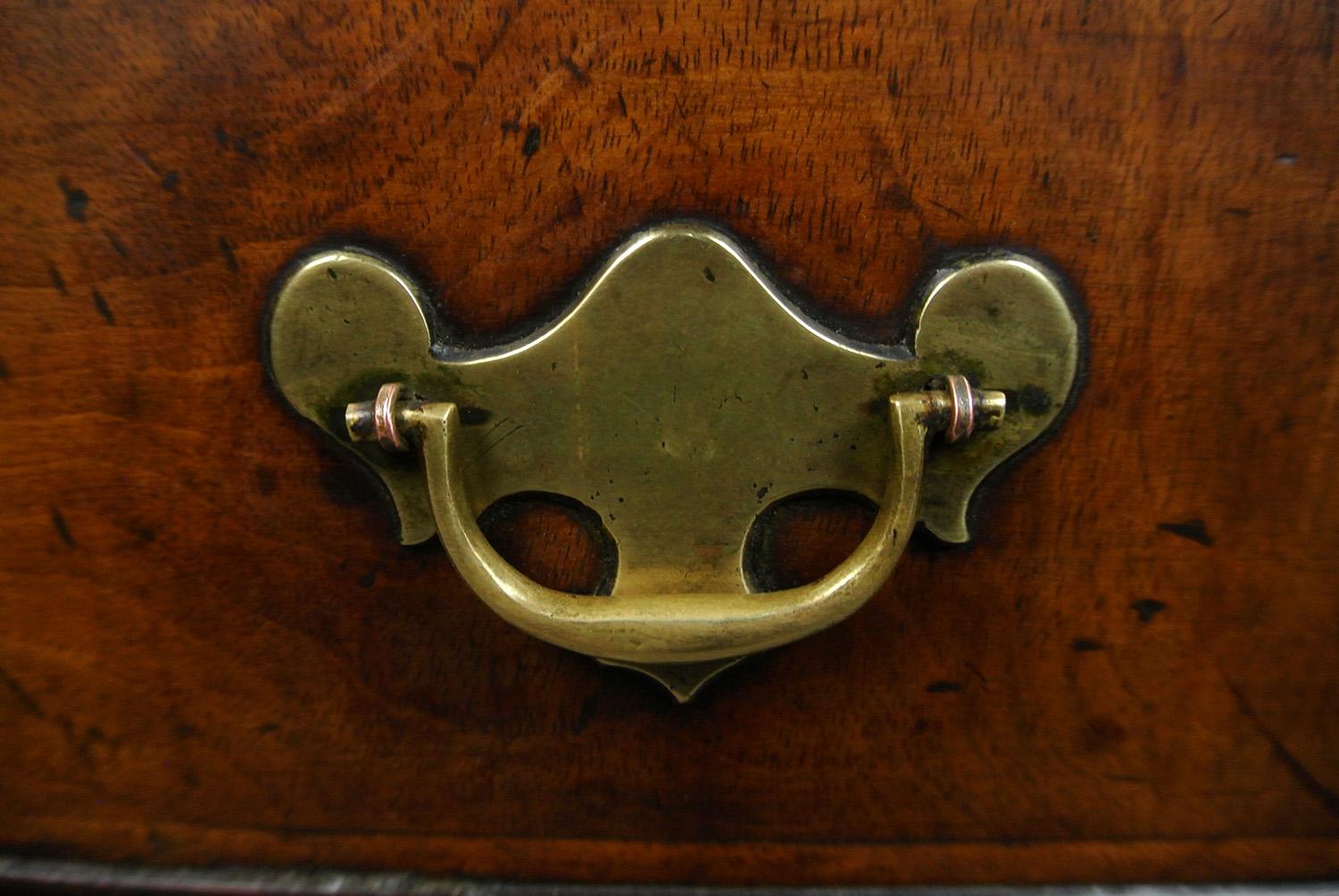 Early 18th Century Glorious Queen Anne Figured Walnut Lowboy with Original Brasses c. 1710