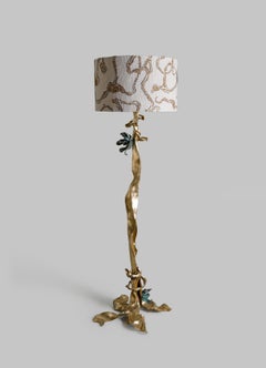 Glory Lily Floor Lamp in Brass, Viya by Vikram Goyal