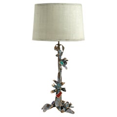 Glory Lily Table Lamp Large in Brass & Semi Precious Stone, Viya by Vikram Goyal
