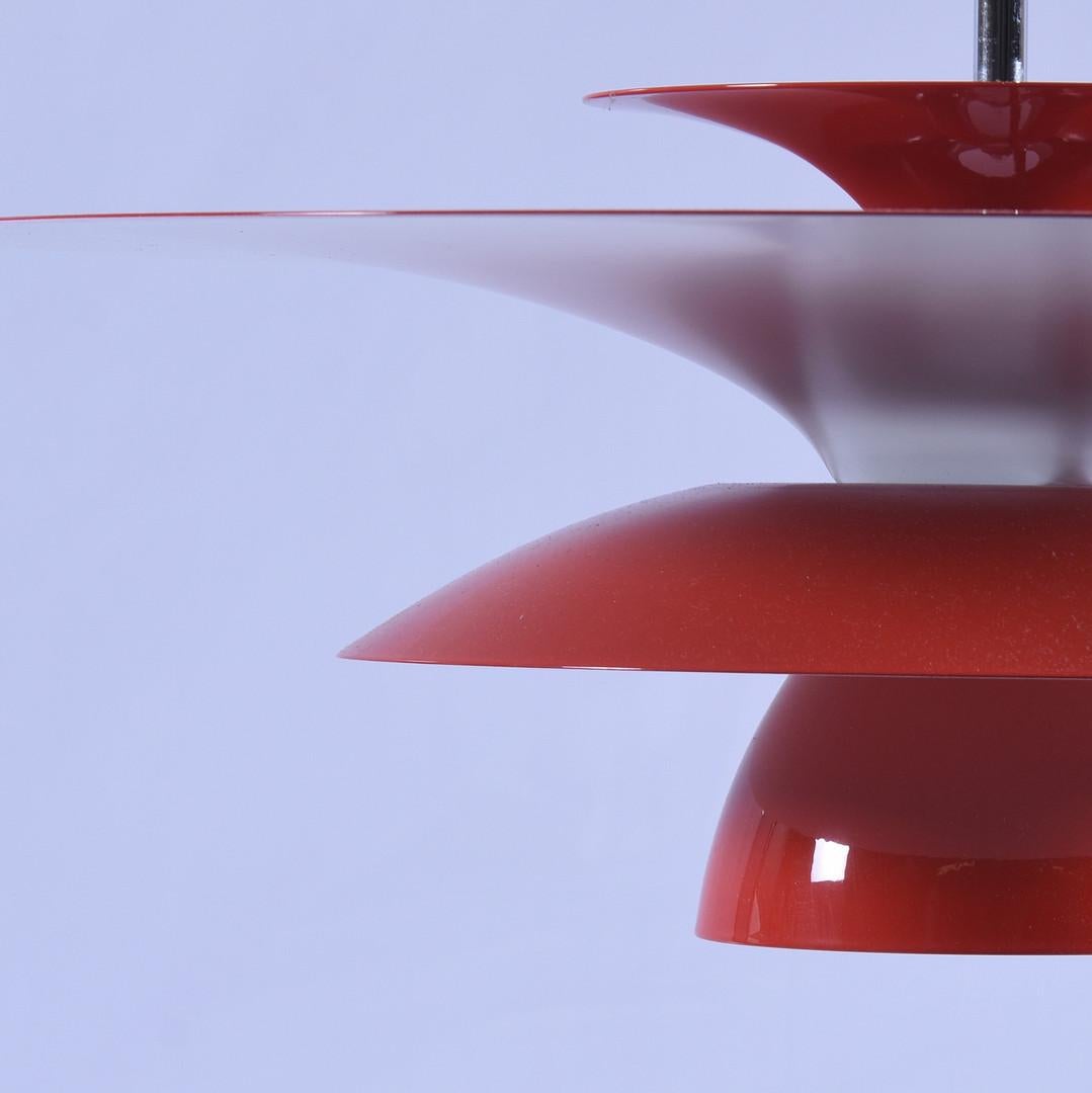 Swedish Gloss Red Ceiling Lamp