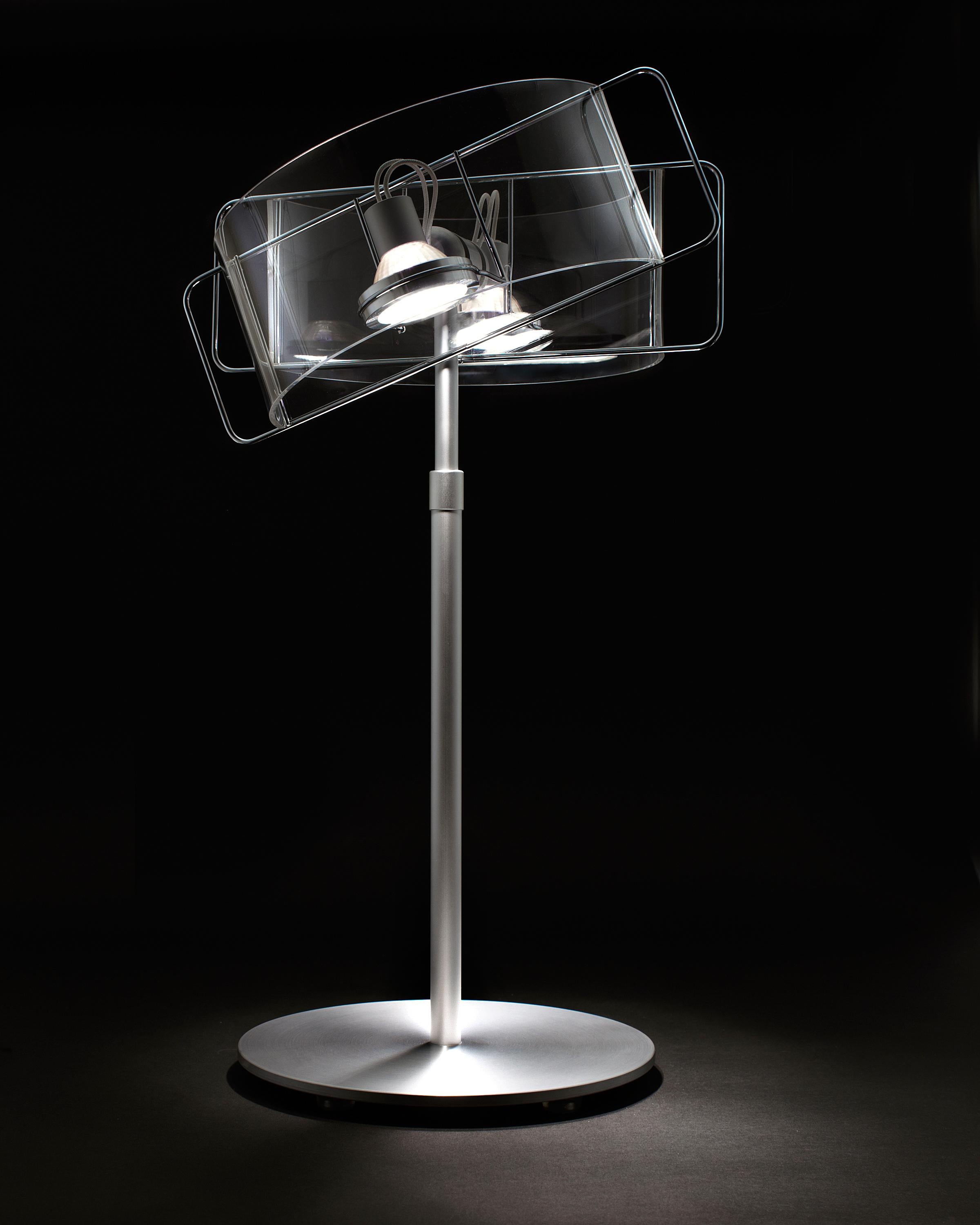 Modern Gloss Table Lamp in Clear by Pablo Designs