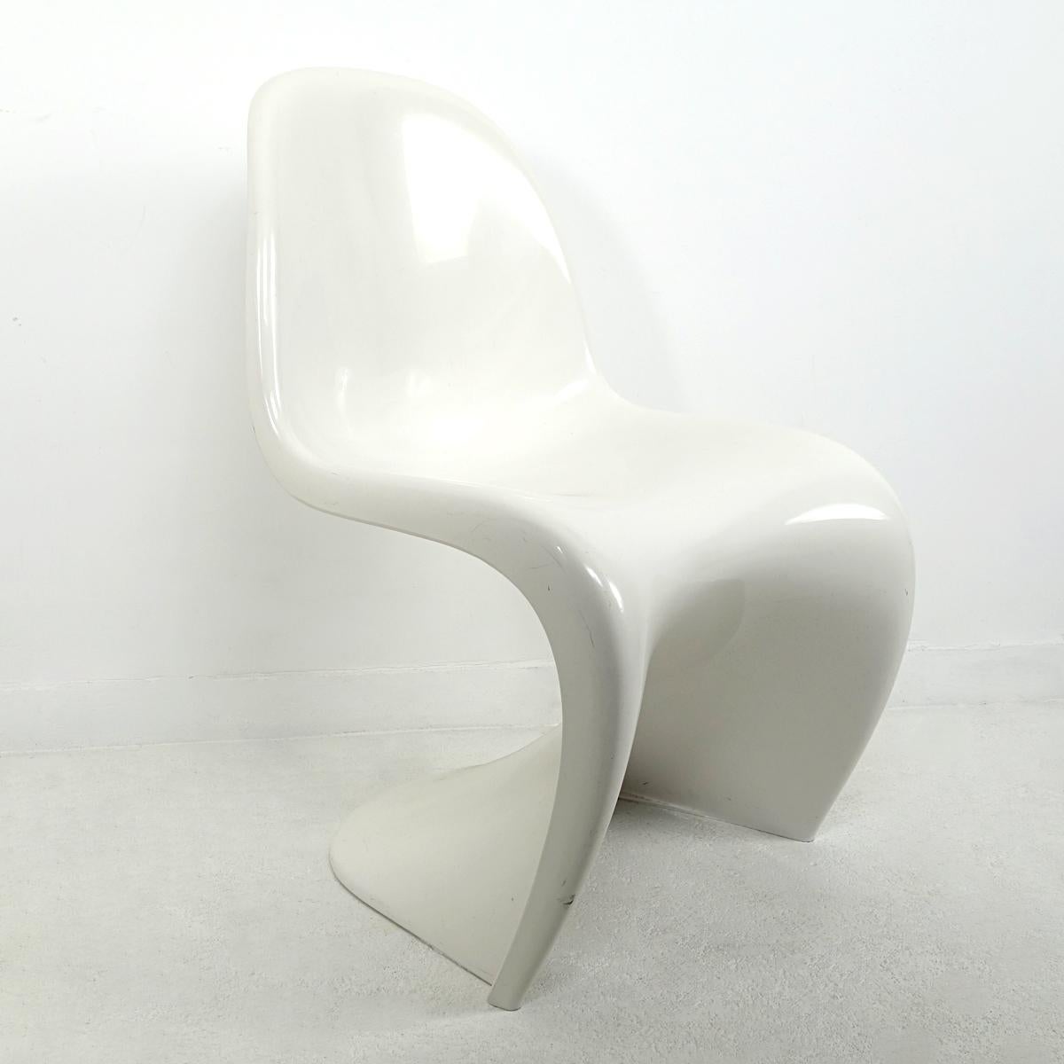 Gloss White Panton S-Stuhl von Verner Panton / Herman Miller Fehlbaum Production (Dänisch) im Angebot