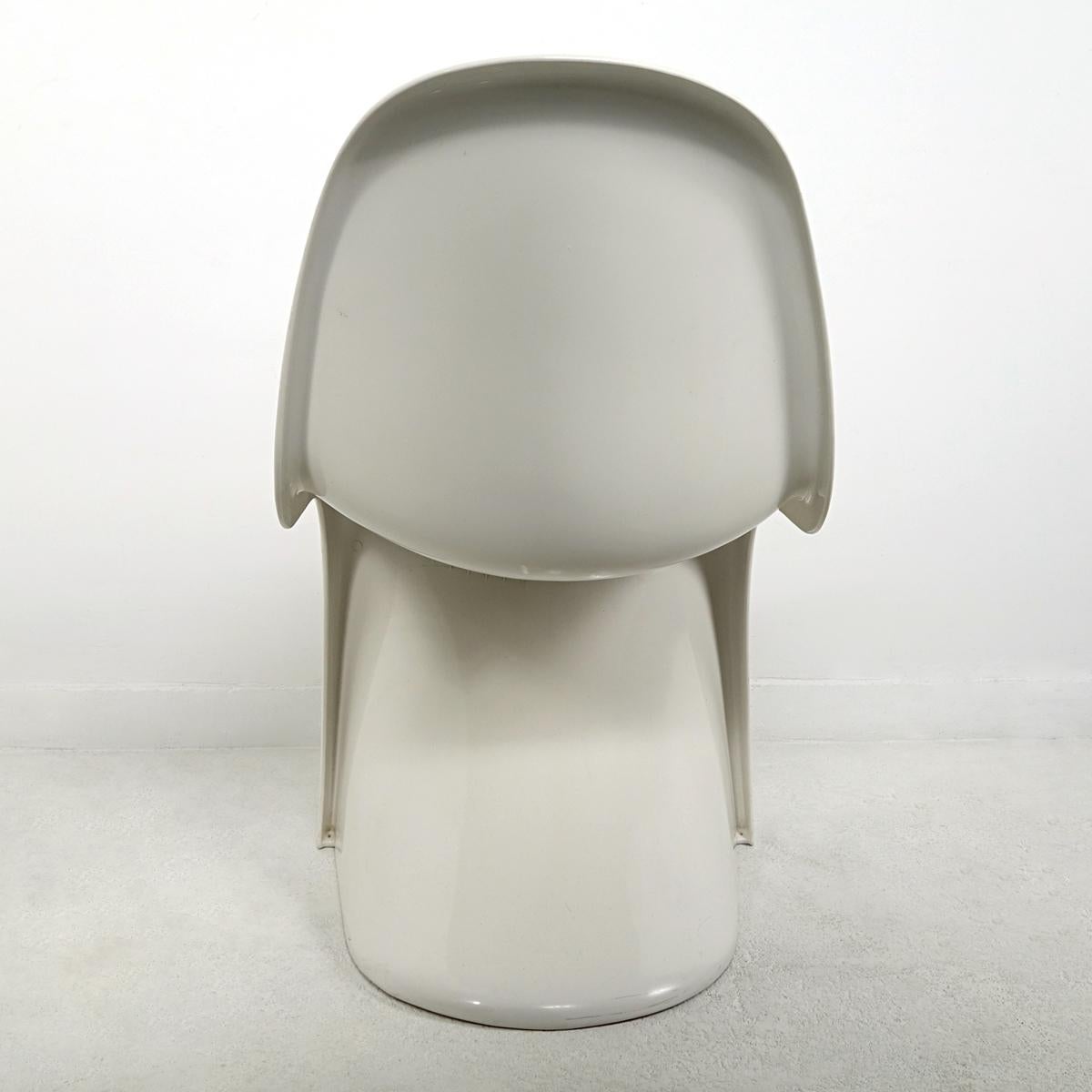Danish Gloss White Panton S-Chair by Verner Panton / Herman Miller Fehlbaum Production For Sale