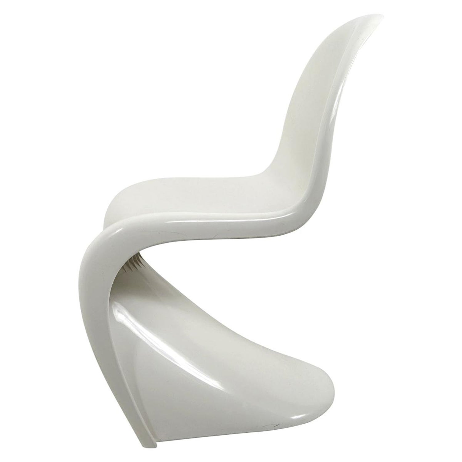 Gloss White Panton S-Chair by Verner Panton / Herman Miller Fehlbaum  Production For Sale at 1stDibs