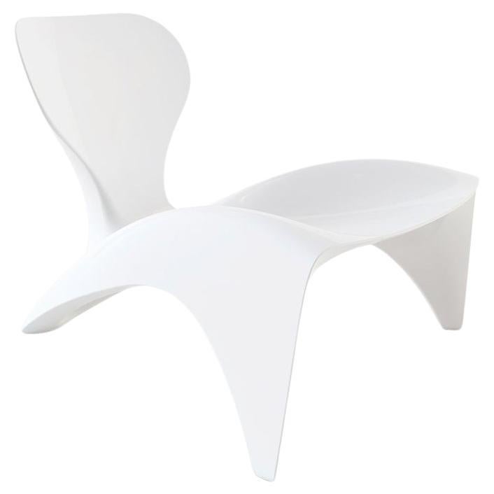 Glossy Absolute White Isetta Low Chair by Marc Sadler For Sale