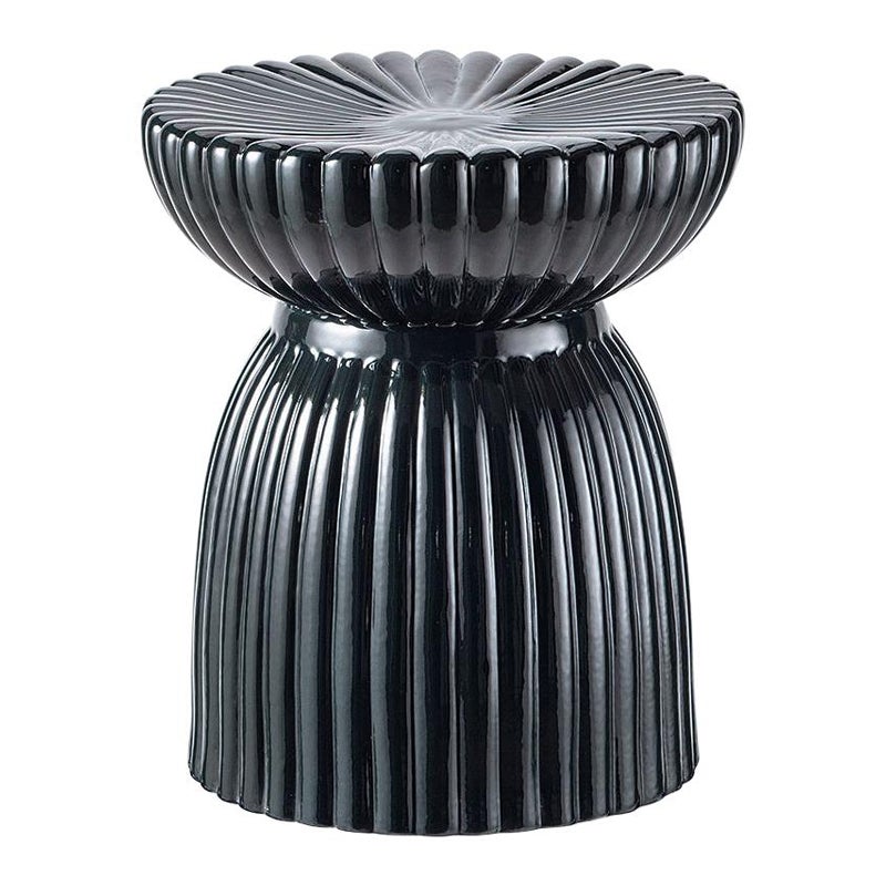 Glossy Ceramic Stool / Guéridon Designed by Thomas Dariel For Sale