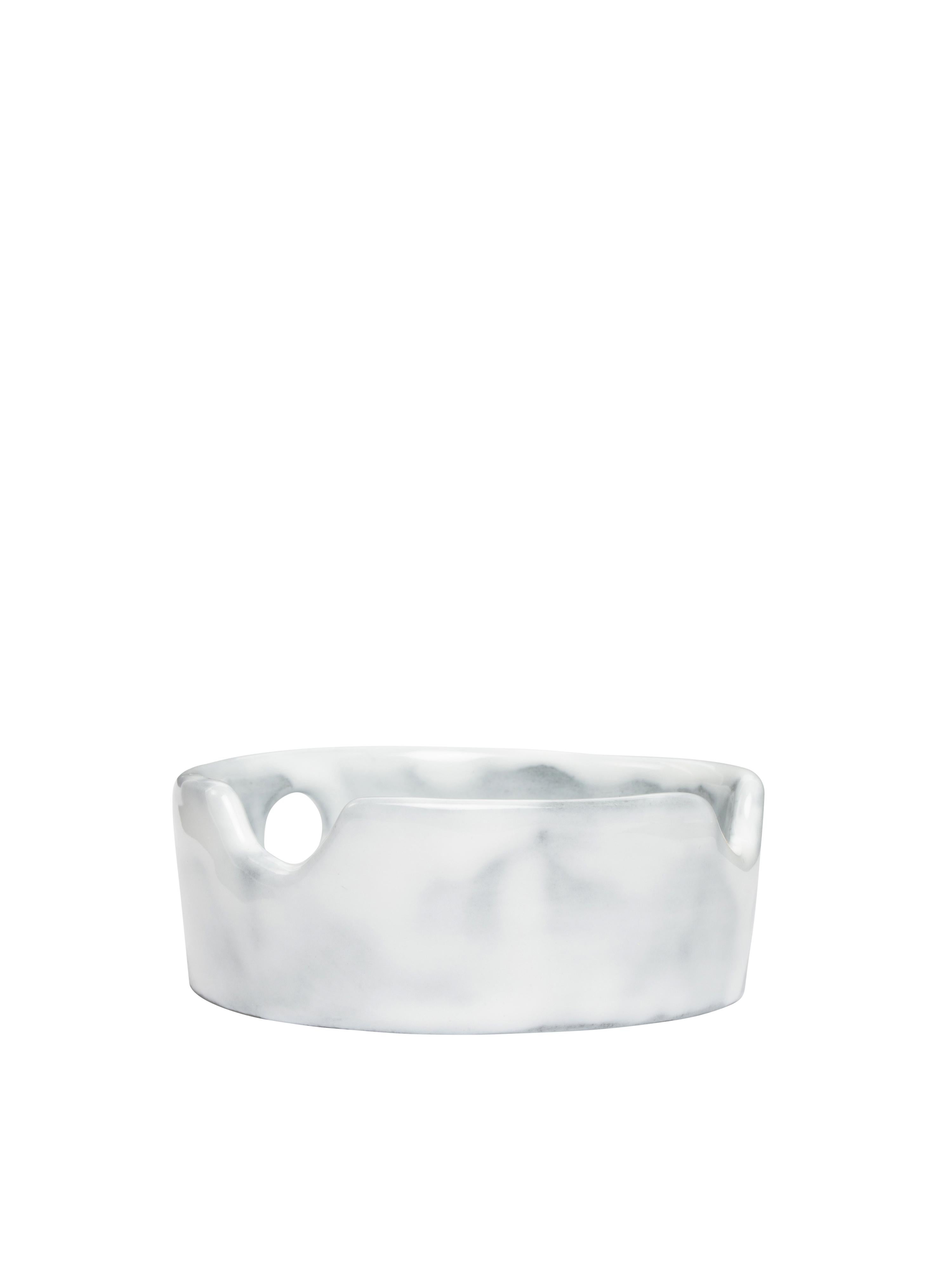 Off-White Glossy Ceramics Ashtray Taupe No Color For Sale