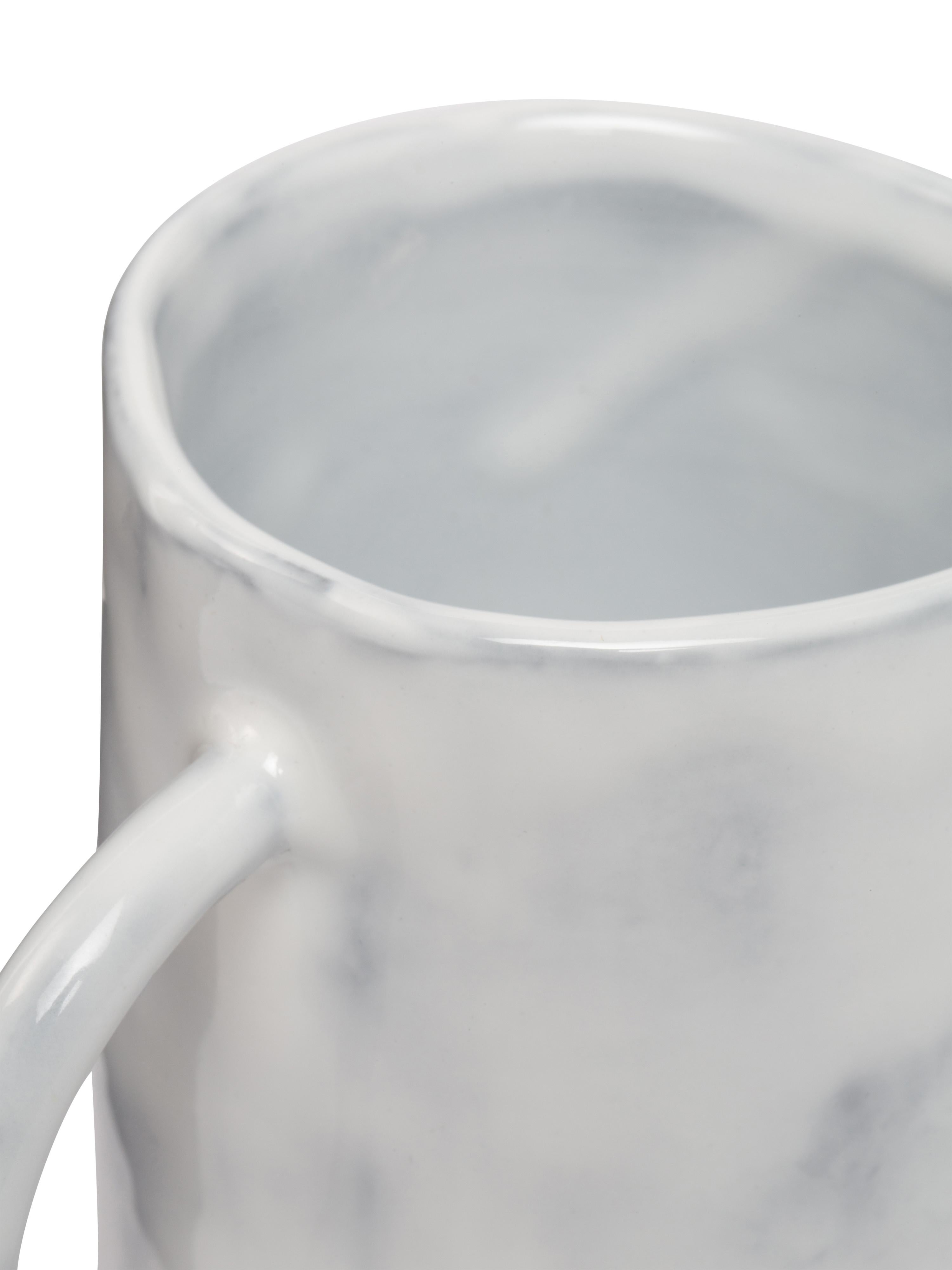 Italian Off-White Glossy Ceramics Coffee Mug Taupe No Color For Sale