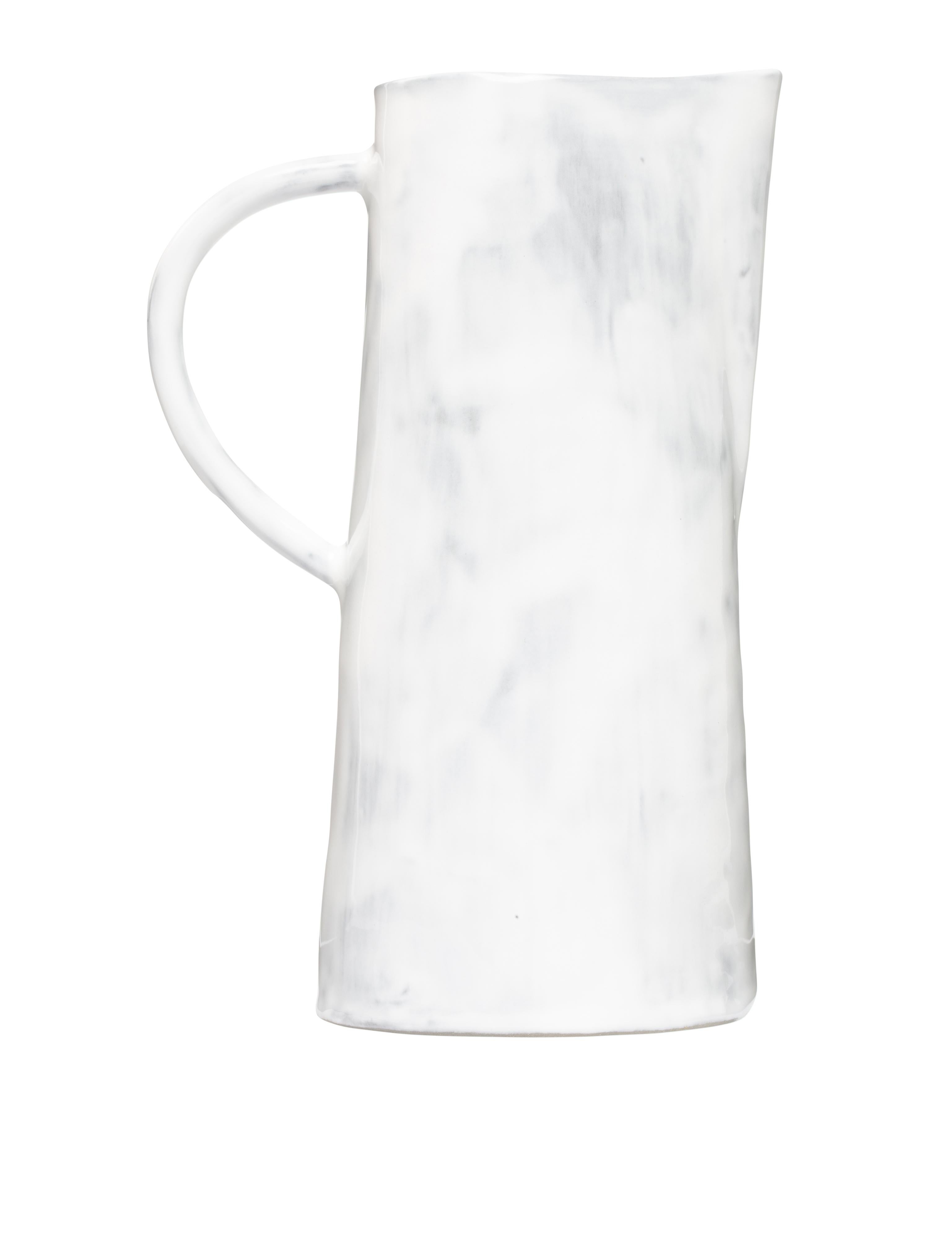 Italian Off-White Glossy Ceramics Waterjug Taupe No Color For Sale