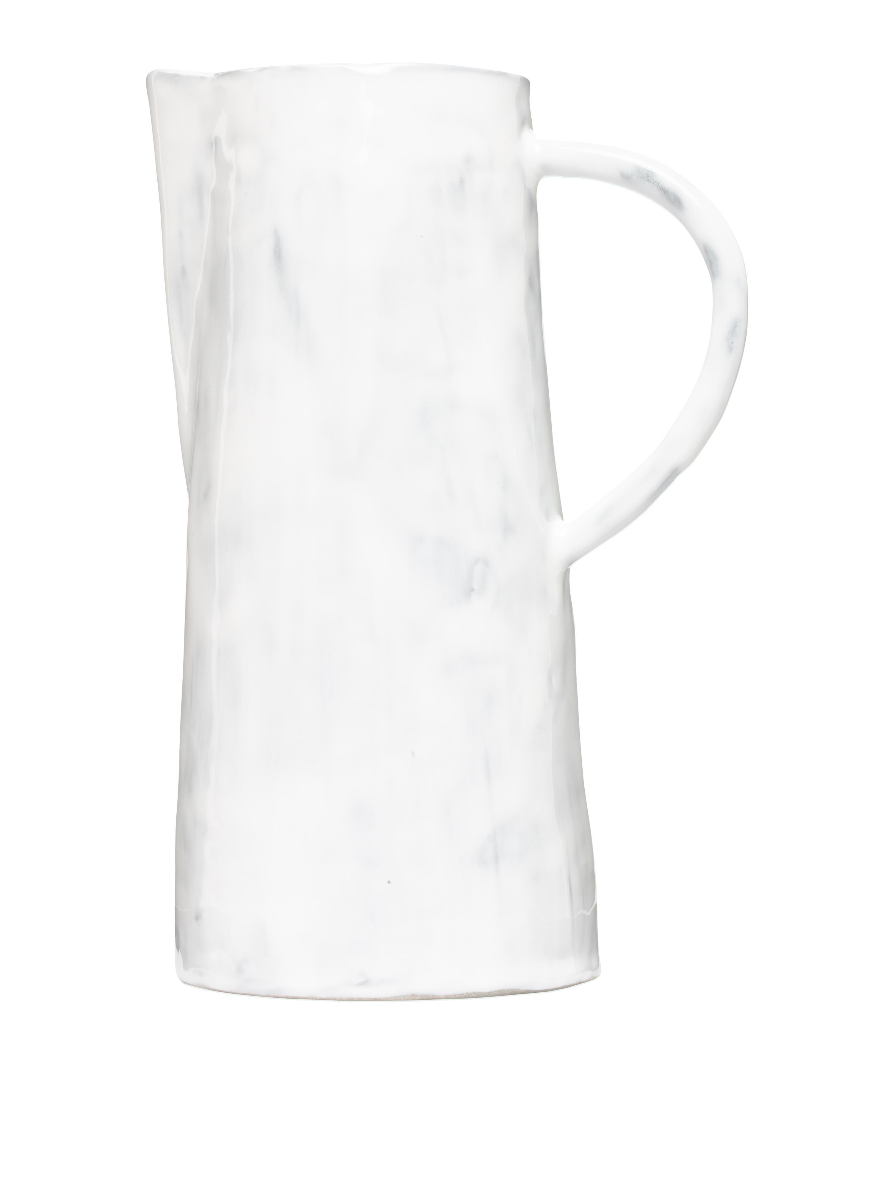 Off-White Glossy Ceramics Waterjug Taupe No Color For Sale