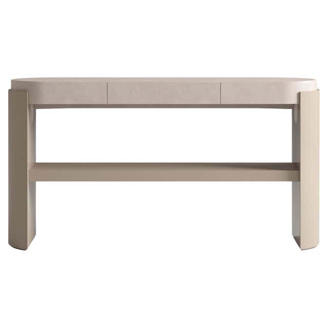 Console Lacquer Minimalistic Console Table Lacquered in Glossy Finish For Sale at 1stDibs