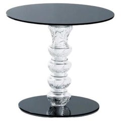Glossy Lacquered Glass Side Table 