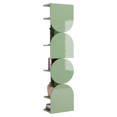 Mobile contenitore girevole laccato lucido, modello Mogg Shape Tower, RAL 6021, stile Bauhaus