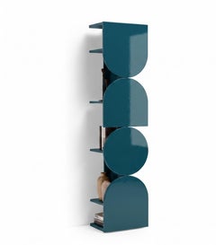 Glossy Lacquered Swivel Storage Cabinet Mogg Shape Tower RAL5020 Bauhaus Style
