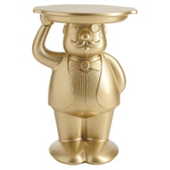 Glossy Metallic Gold Ambrogio Side Table by Favaretto&Partners