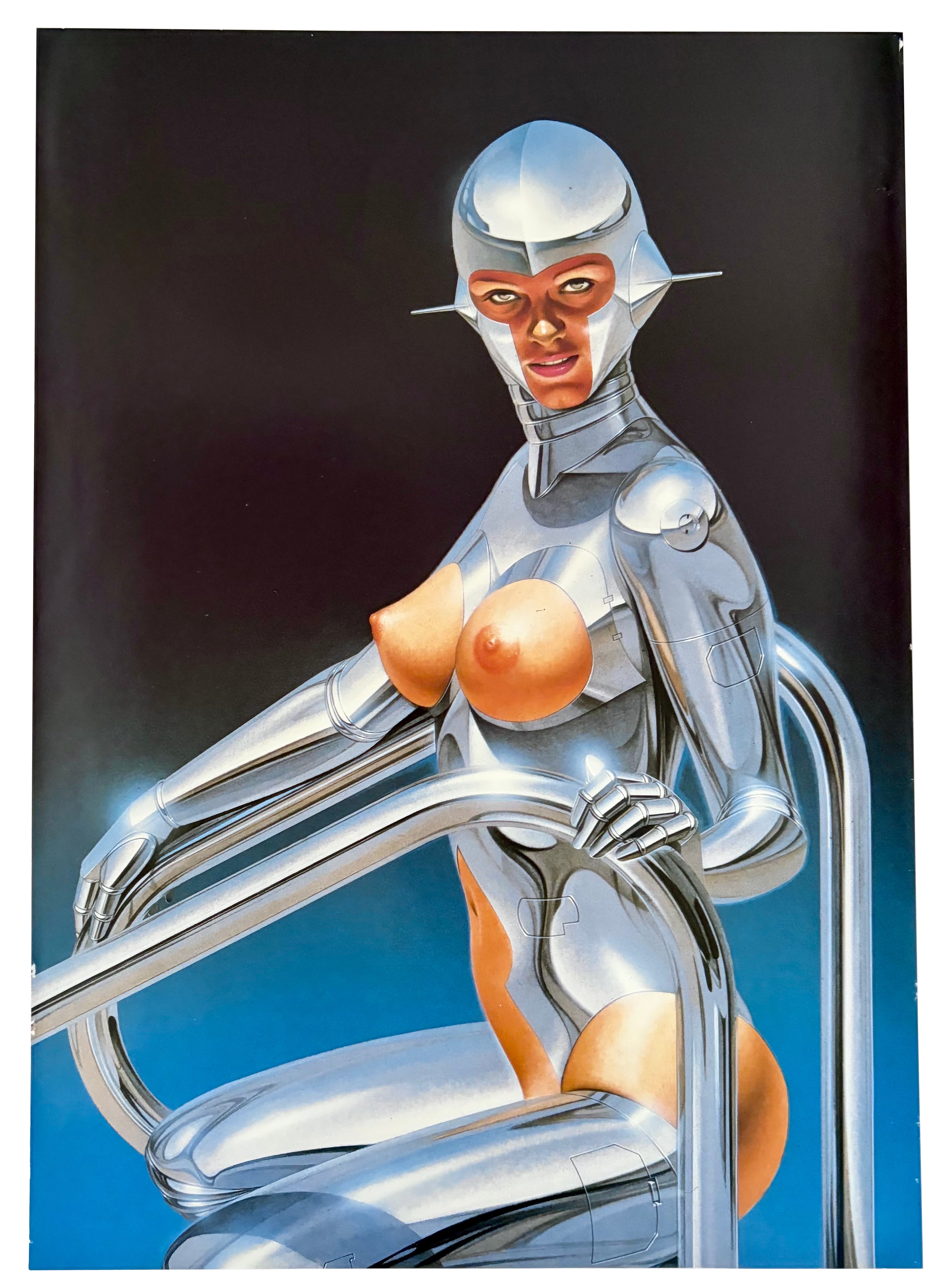 Glossy Poster from “Sexy Robots” by Hajime Sorayama, Japan, 1988 For Sale