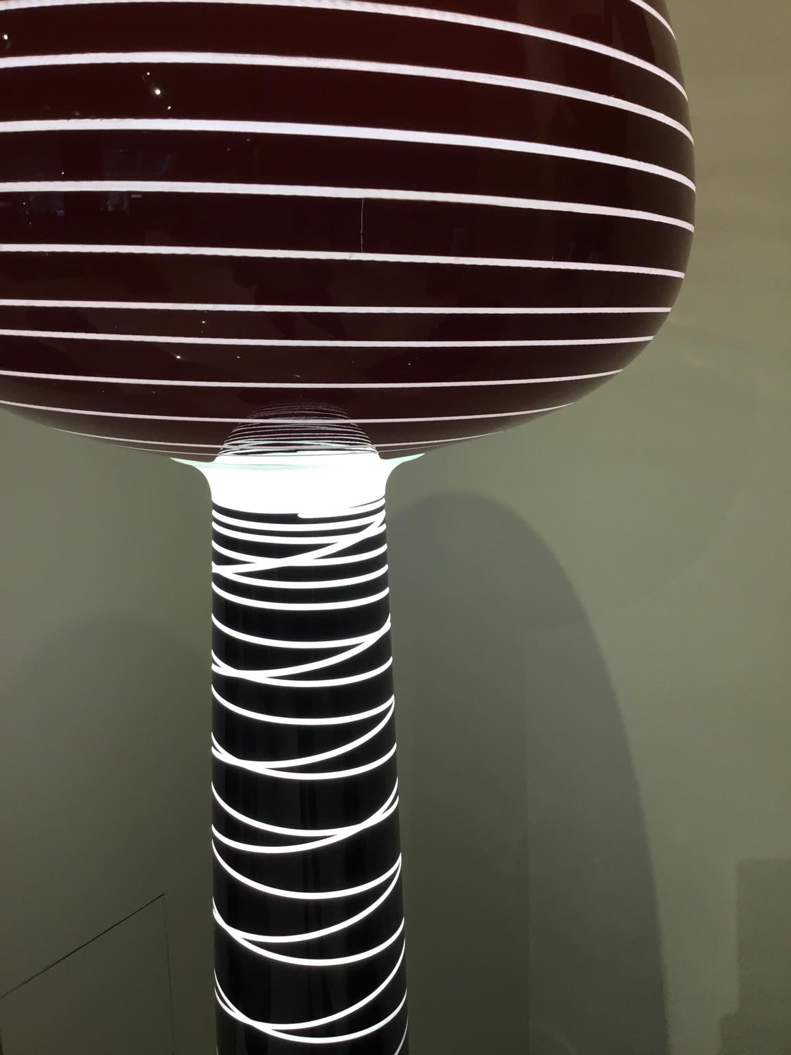 Glossy Red and Black Lacquered Indoor / Outdoor Floor Lamp by Marc Sadler In Good Condition For Sale In Chicago, IL