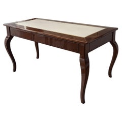 Glossy walnut Writing Desk Designed by Serge De Troyer