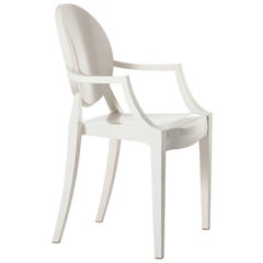 Glossy White Cartel Louis Ghost Chair by Philippe Stark