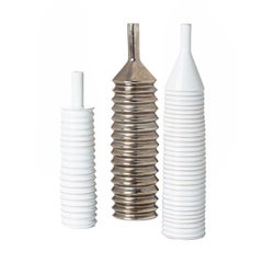 Glossy White Ceramic Bottles "Bottles l"