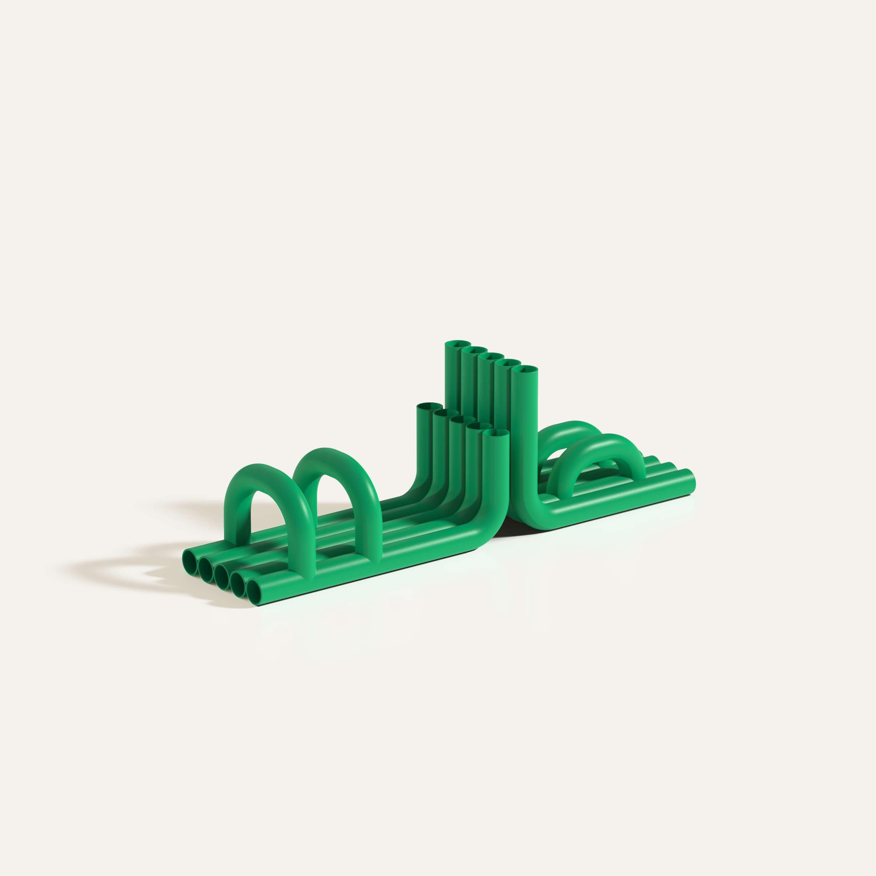 Glossy White Tube Bookends by Maha Alavi Studio In New Condition For Sale In Geneve, CH