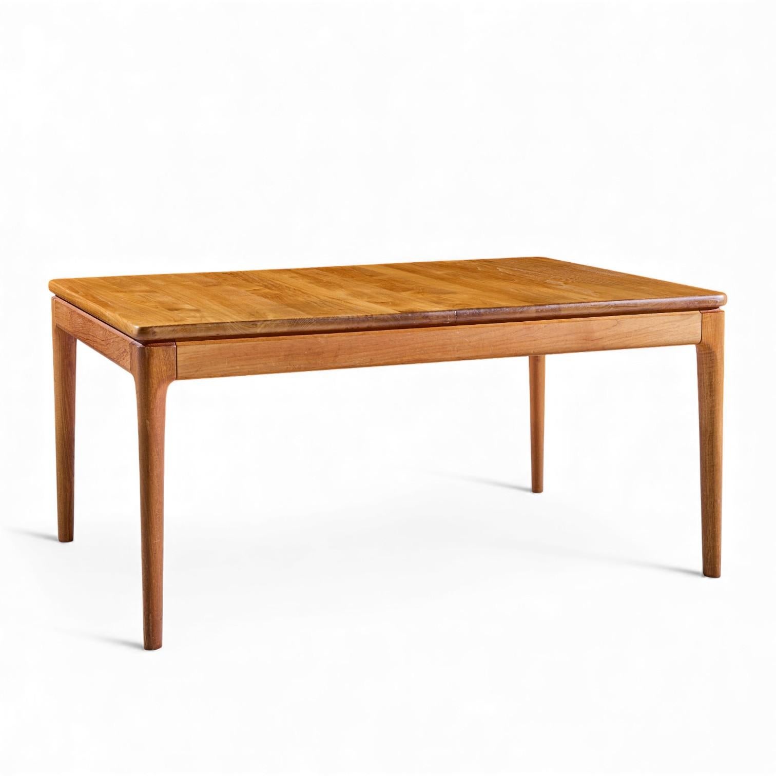 Glostrup Møbelfabrik Mid Century Danish Teak Hidden Leaf Dining Table - 2 Leaves For Sale 1