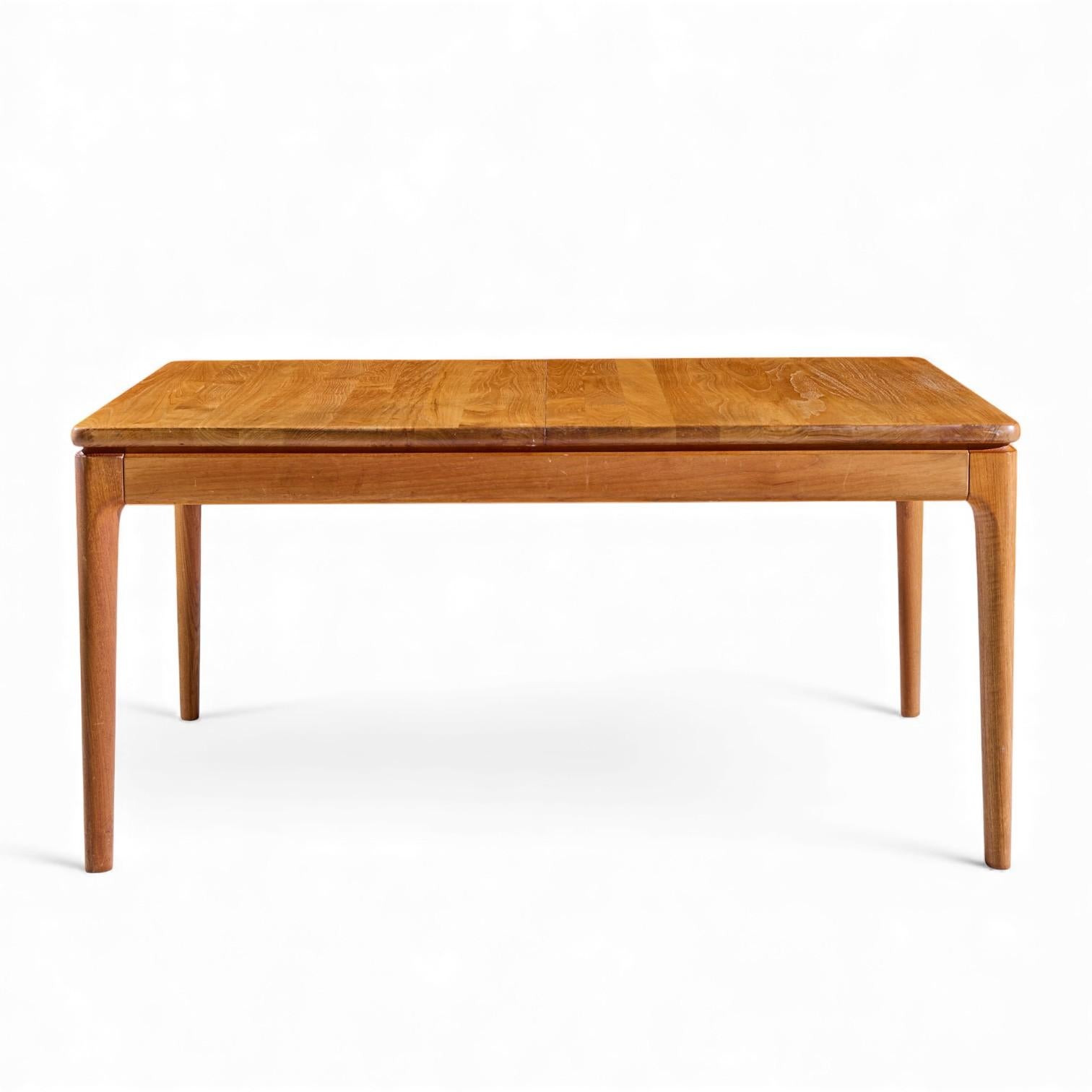 Glostrup Møbelfabrik Mid Century Danish Teak Hidden Leaf Dining Table - 2 Leaves For Sale 2