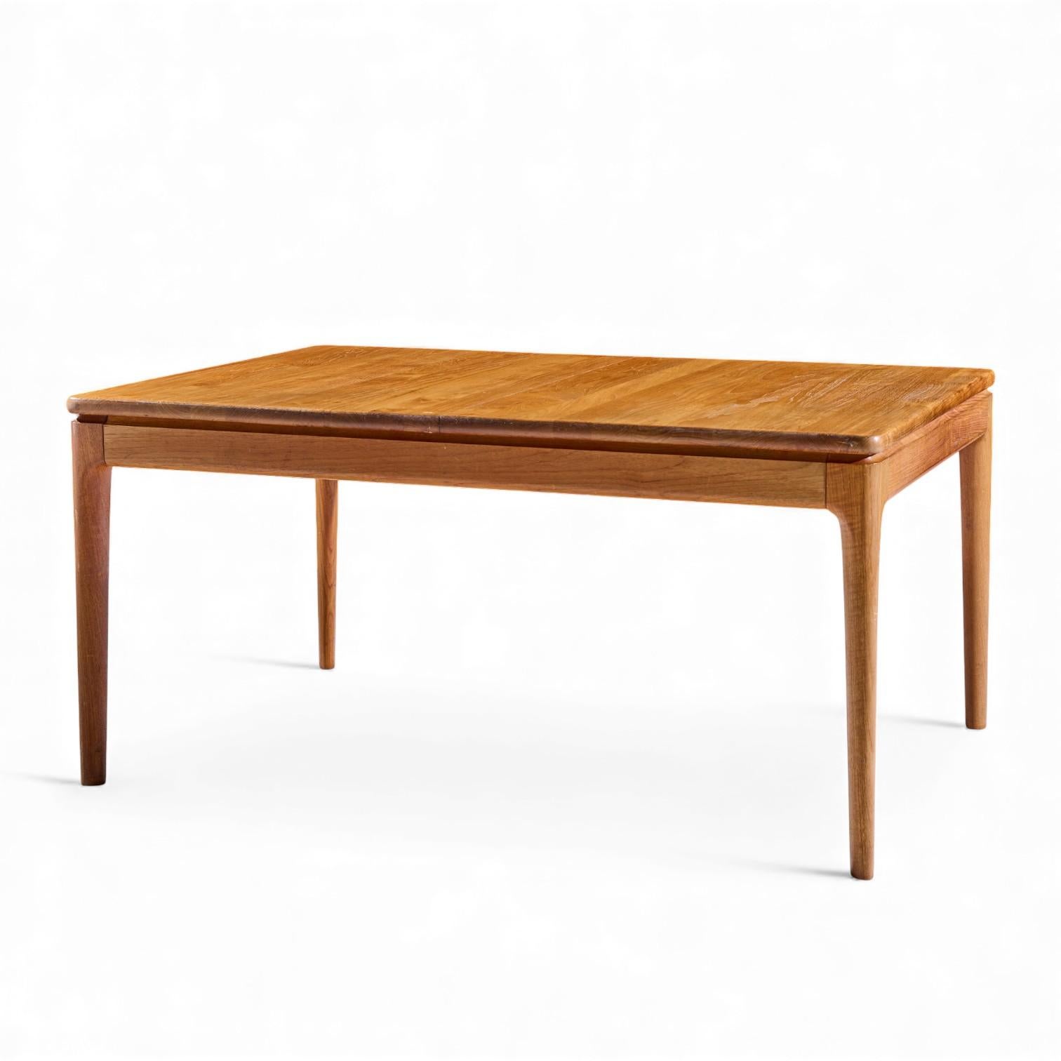 Glostrup Møbelfabrik Mid Century Danish Teak Hidden Leaf Dining Table - 2 Leaves For Sale 3