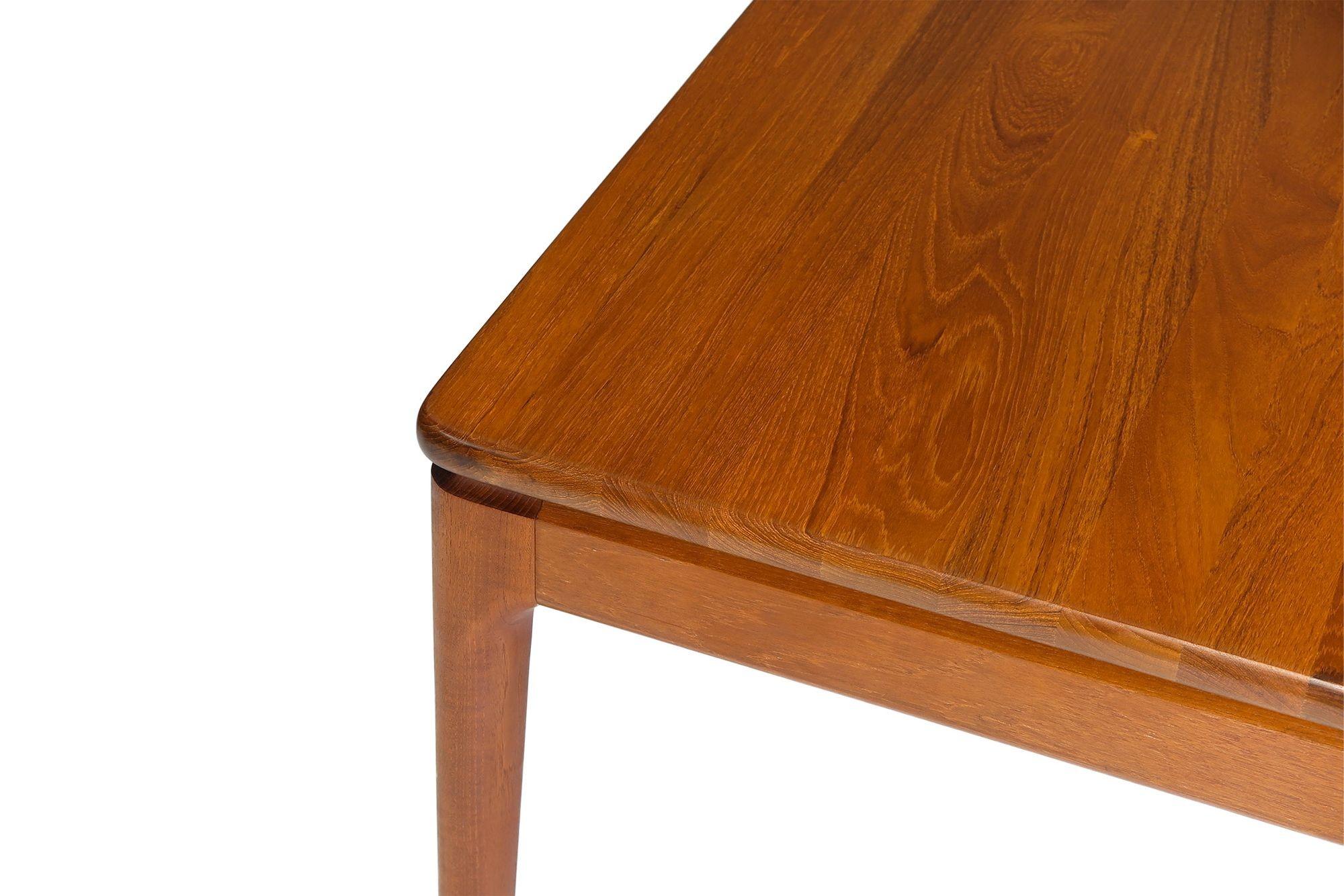 20th Century Mid-century Glostrup Mobelfabrik Solid Teak Dining Table For Sale