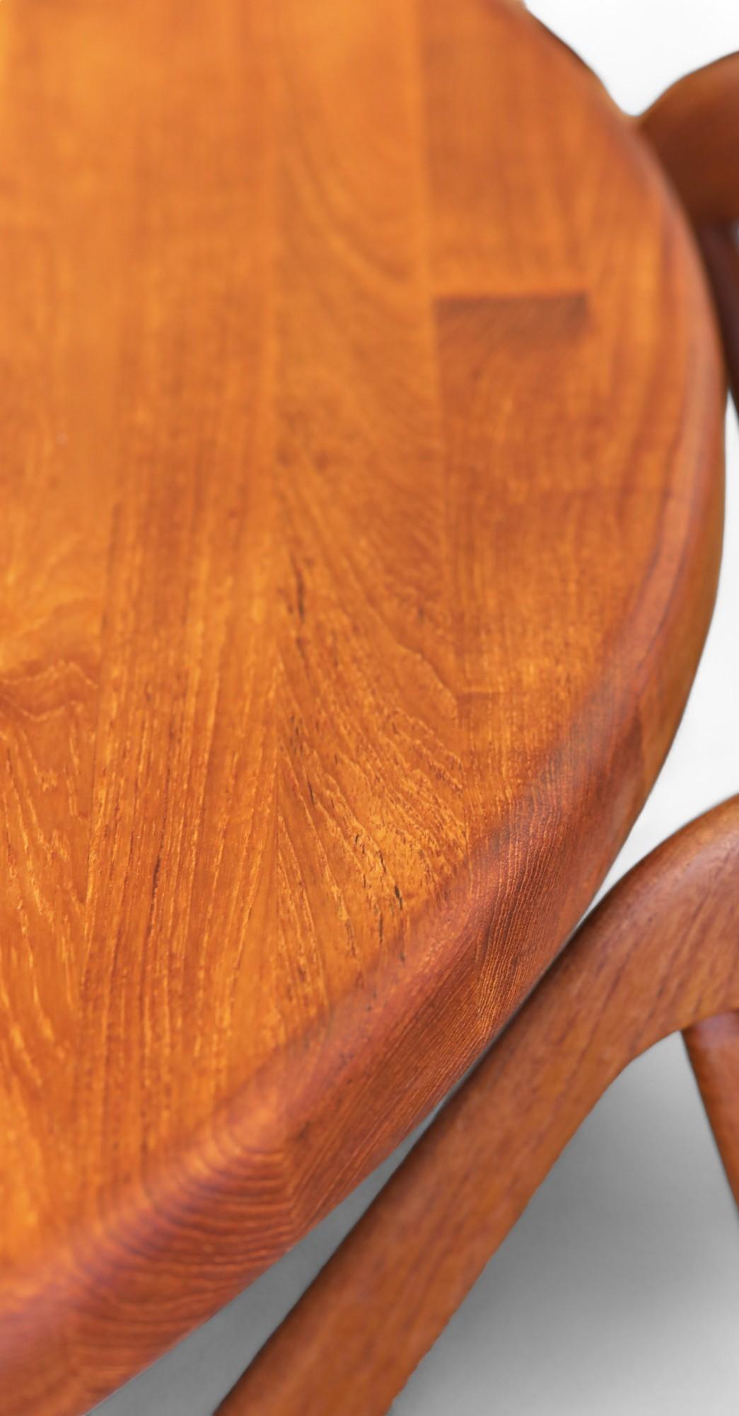 Danish Glostrup round dining table in solid teak, 60s